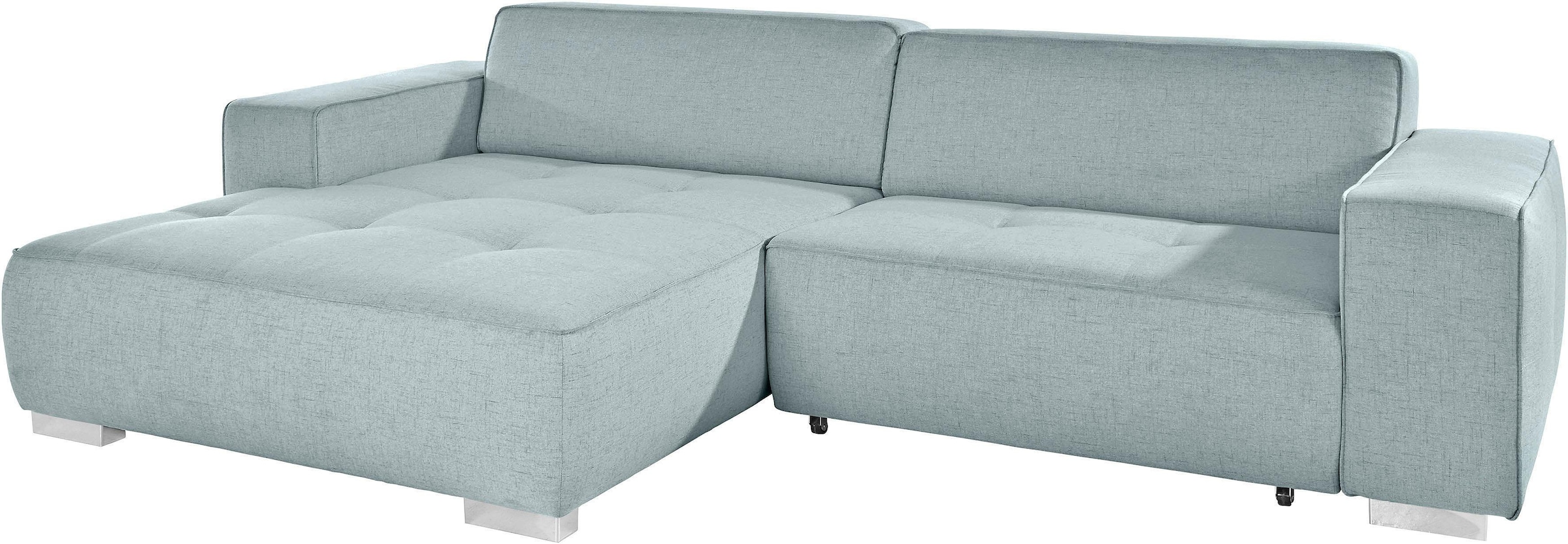 INOSIGN Ecksofa »Sapporo L-Form«, wahlweise Bettfunktion oder Sitztiefenverstellung, Federkern