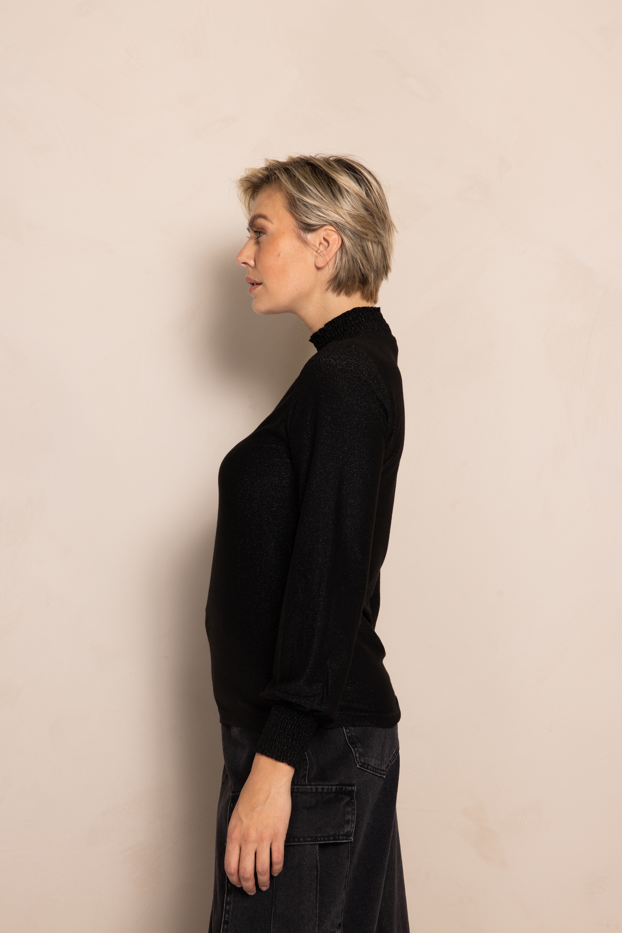 Zhrill Stehkragenshirt »VEZNA«, mit Schimmer-Effekt