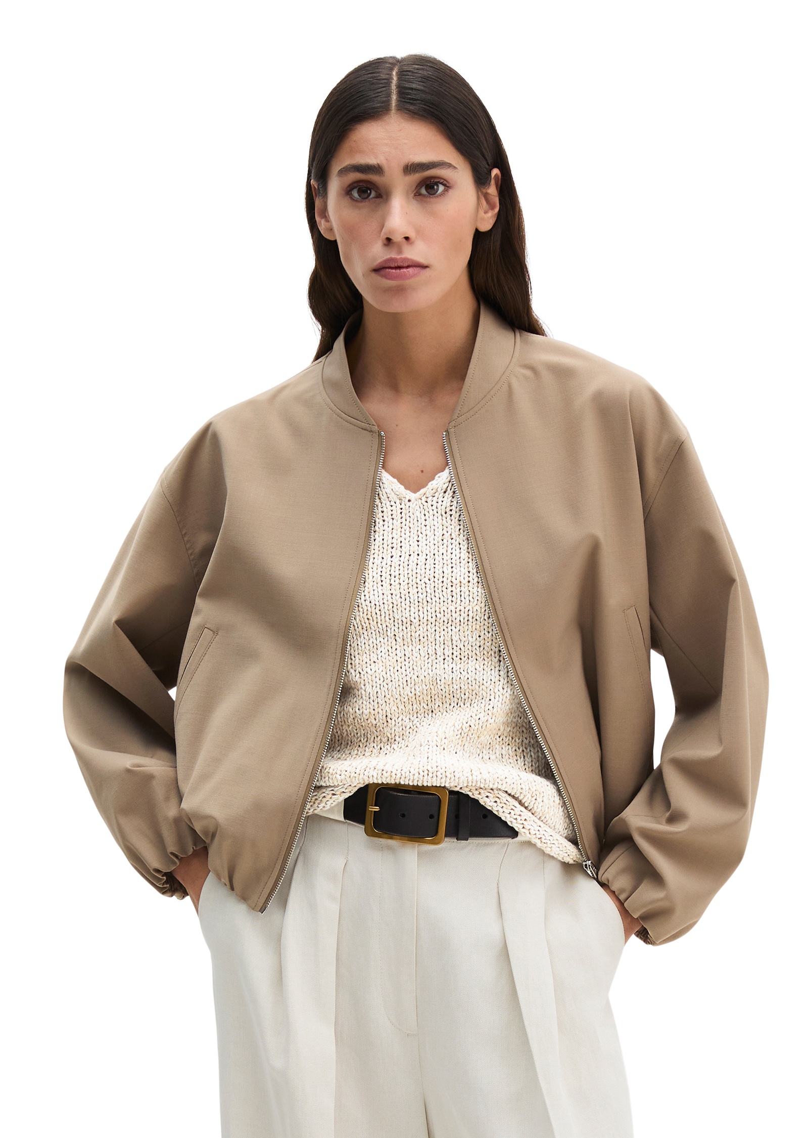 Marc OPolo Kurzjacke "aus Technical Wool Blend" ohne Kapuze günstig online kaufen