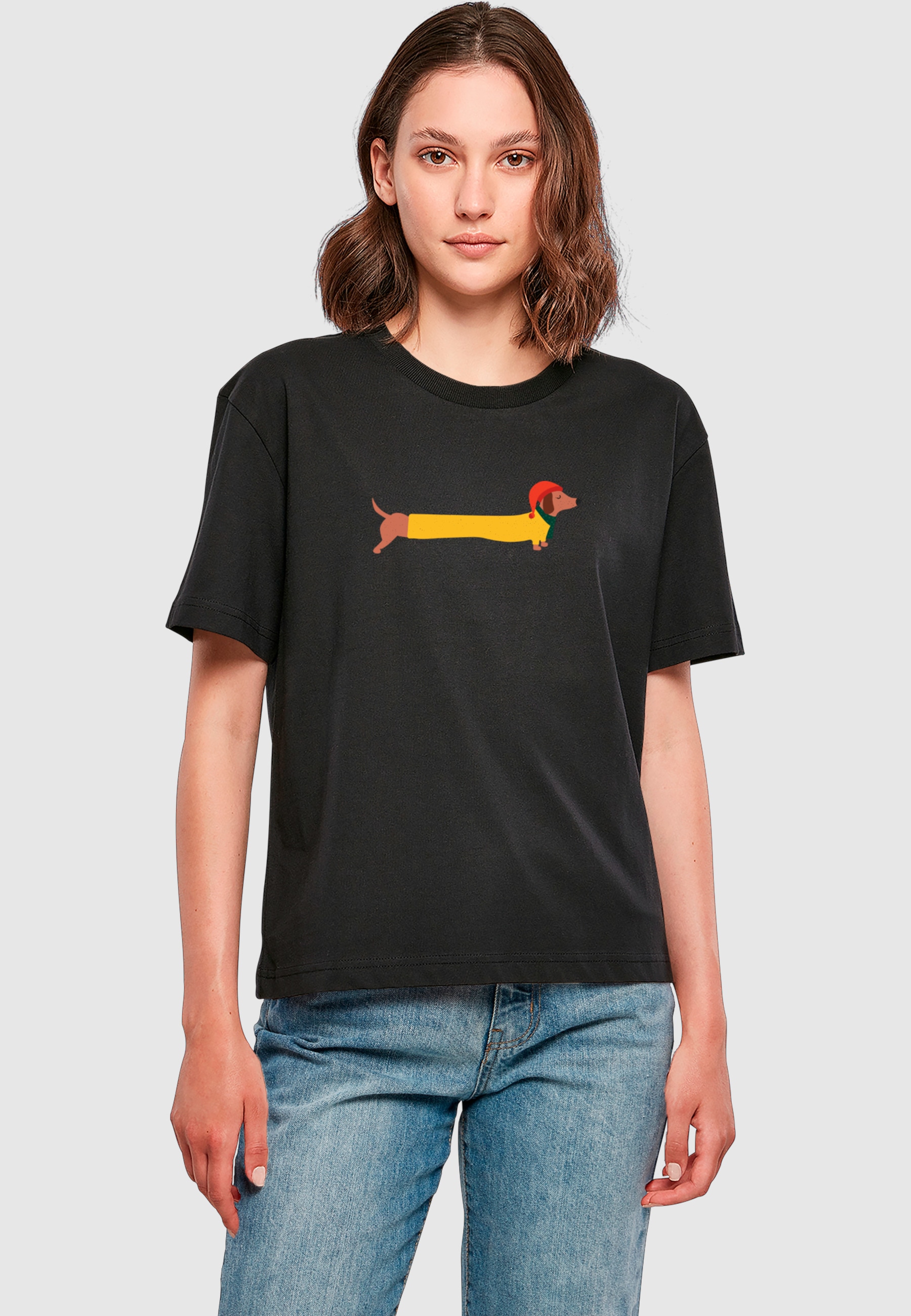 Merchcode T-Shirt »Merchcode Ladies Christmas Dog Tee« 1 Stk.