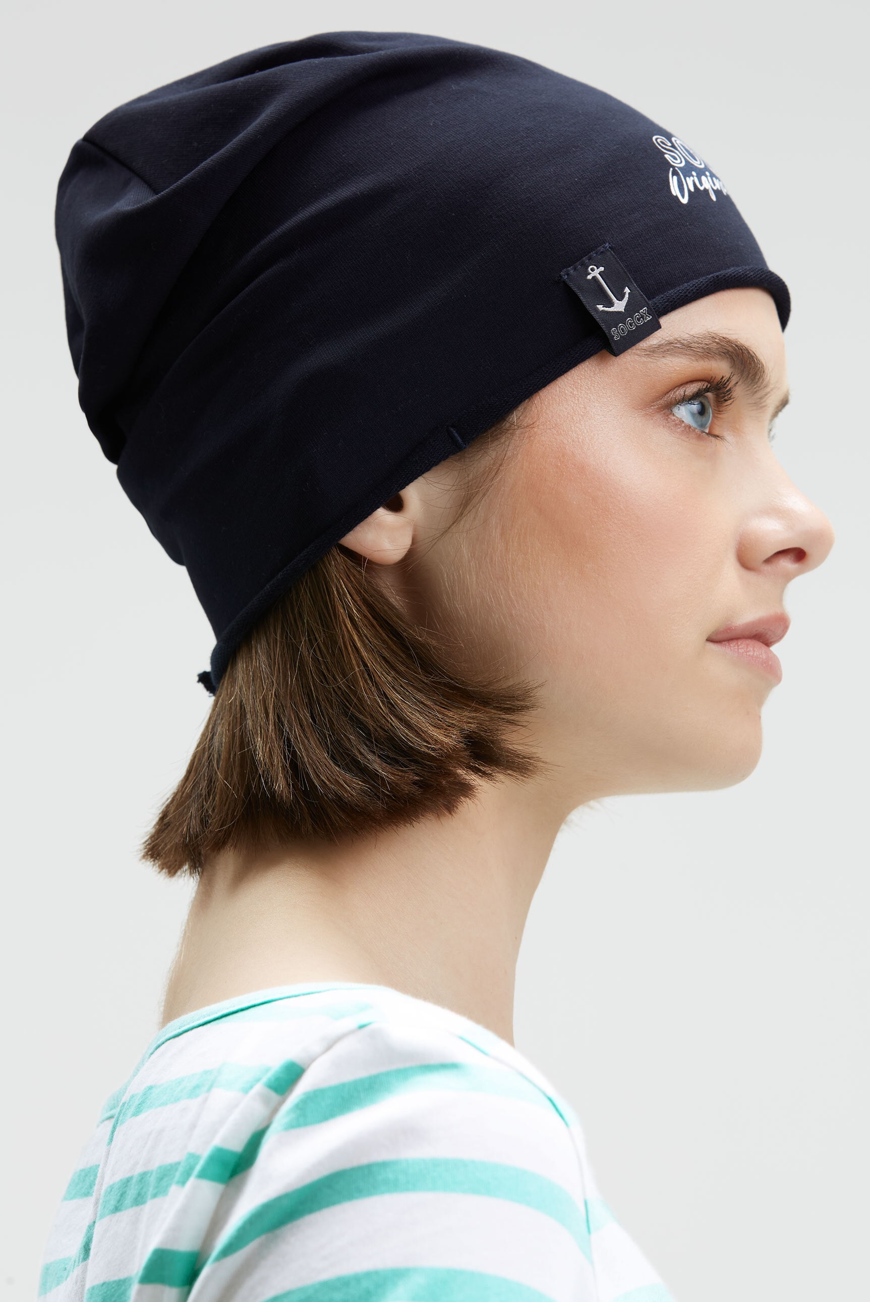 SOCCX Beanie, mit Rollsaum
