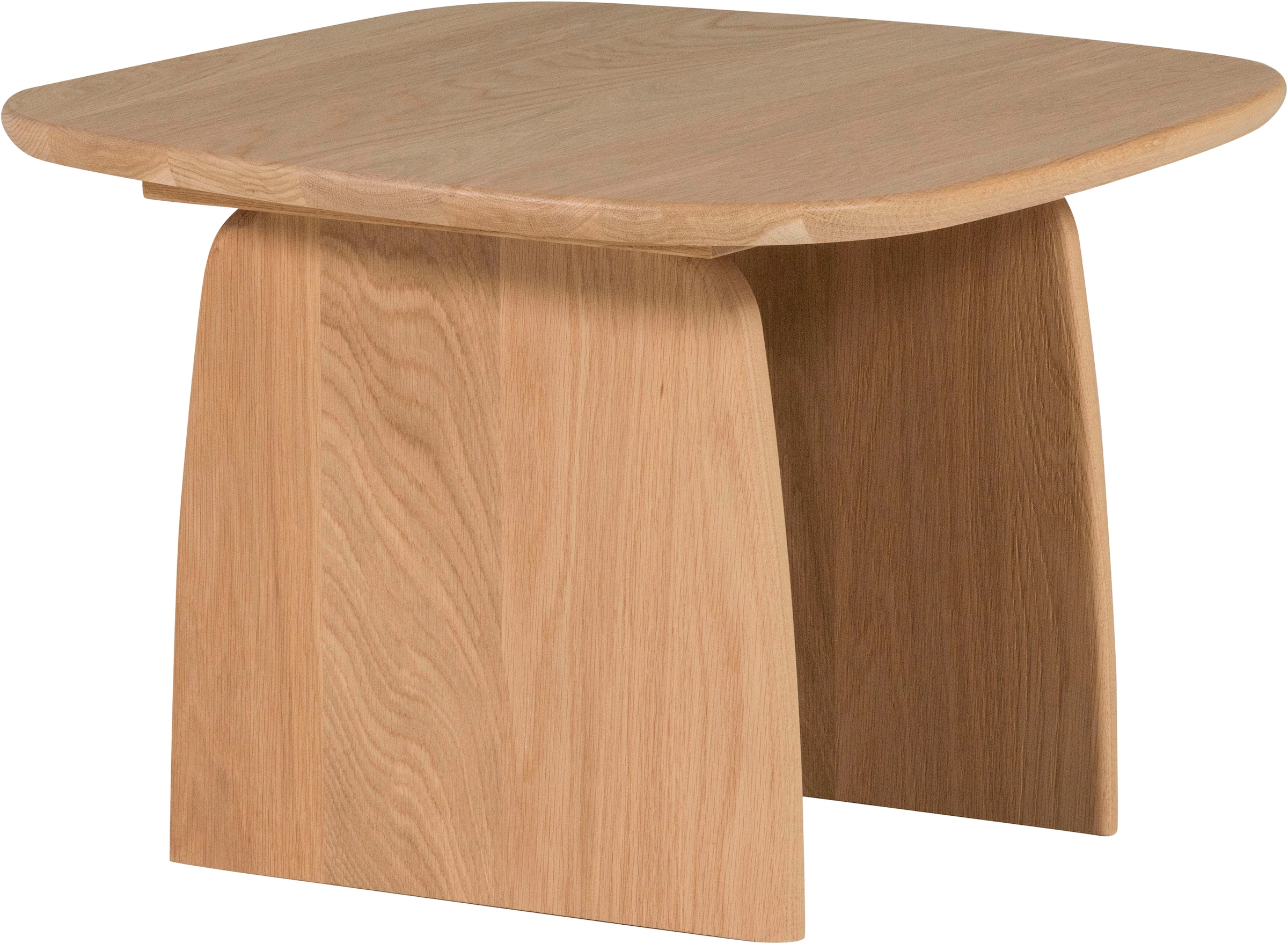 WOOOD Couchtisch »Tablo mit FSC®-Mix Eichenholz und organischer Form B60 x T60 x H40 cm« Transparente Schutzlackierung, Tragkraft 50 kg, kompakte Ausführung