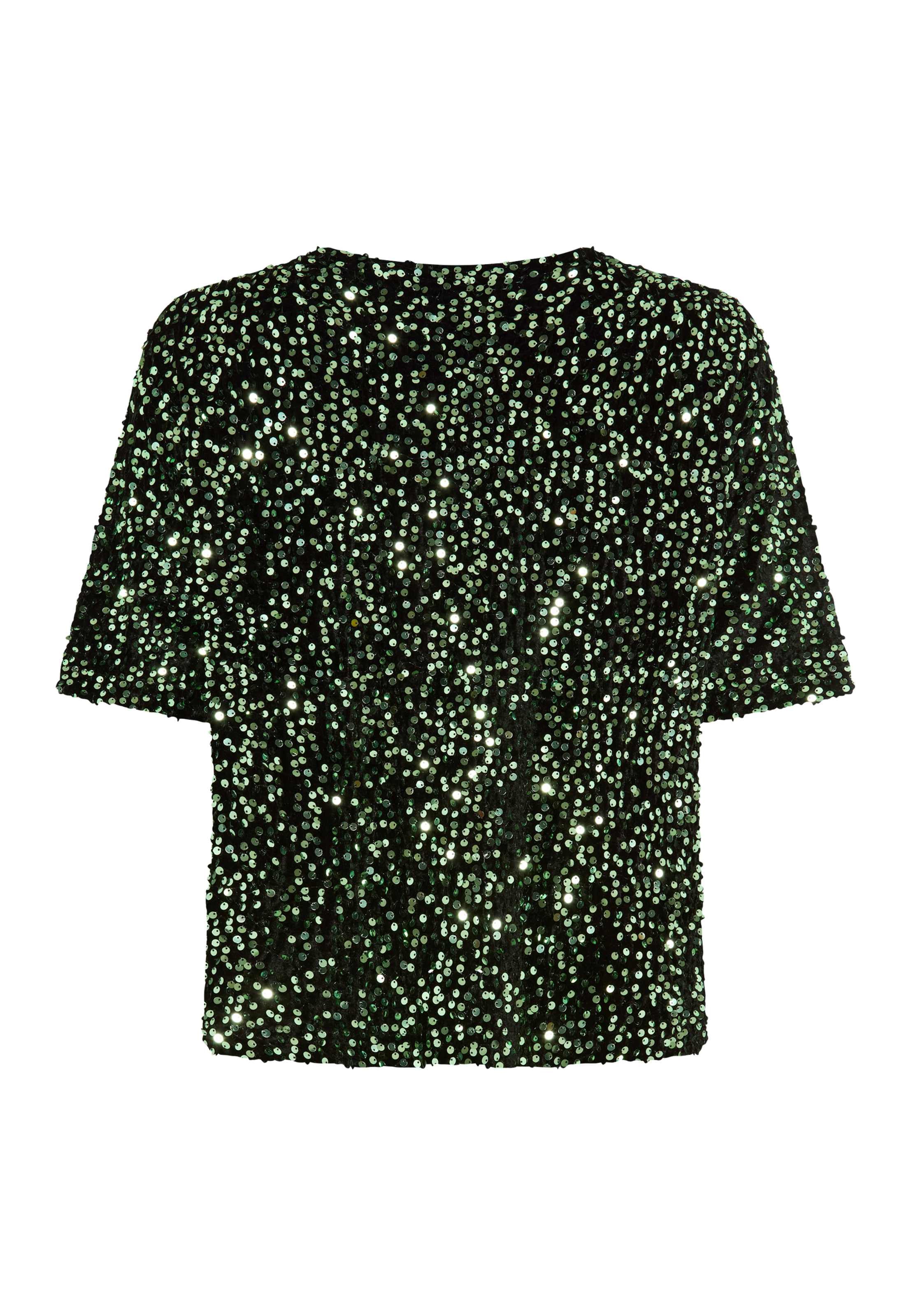 Brax Kurzarmshirt »Style CARA S« Glamour: T-Shirt mit Pailletten
