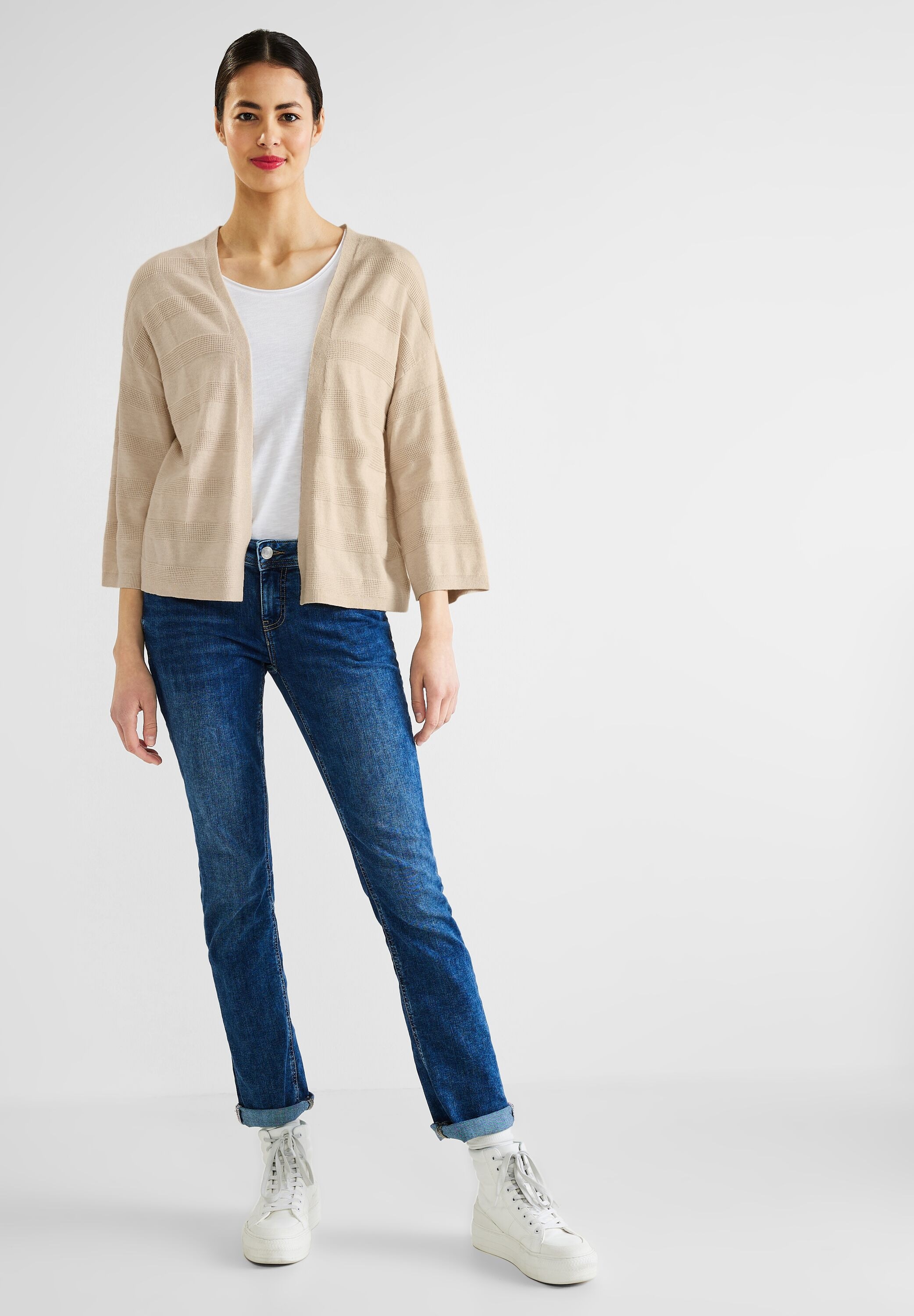 STREET ONE Strickjacke, aus Feinstrick