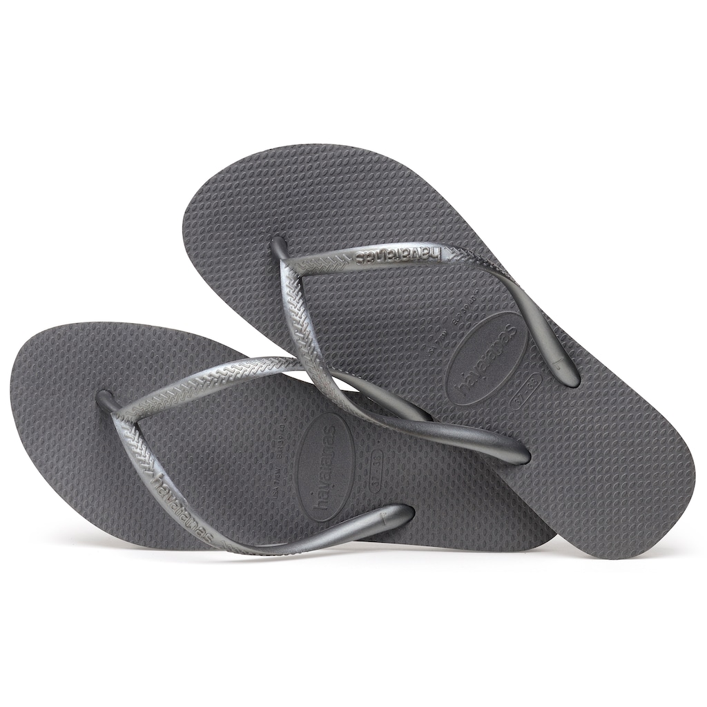 Havaianas Zehentrenner »Slim«, Sommerschuh, Schlappen, Poolsildes mit weichem Zehensteg