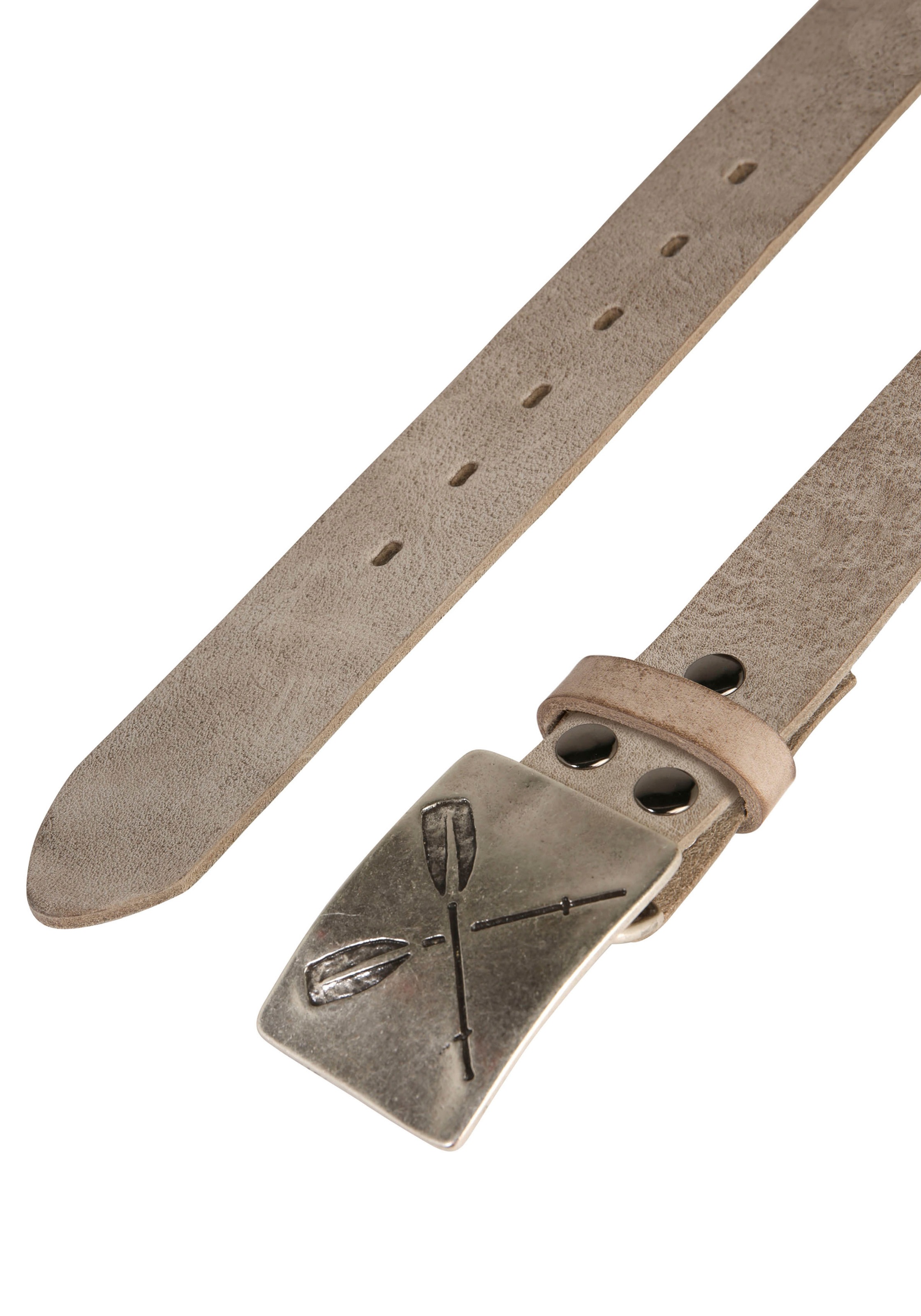 Rettungsring Gürtel Ledergürtel mit austauschbarer Schließe "Paddel Silber" günstig online kaufen