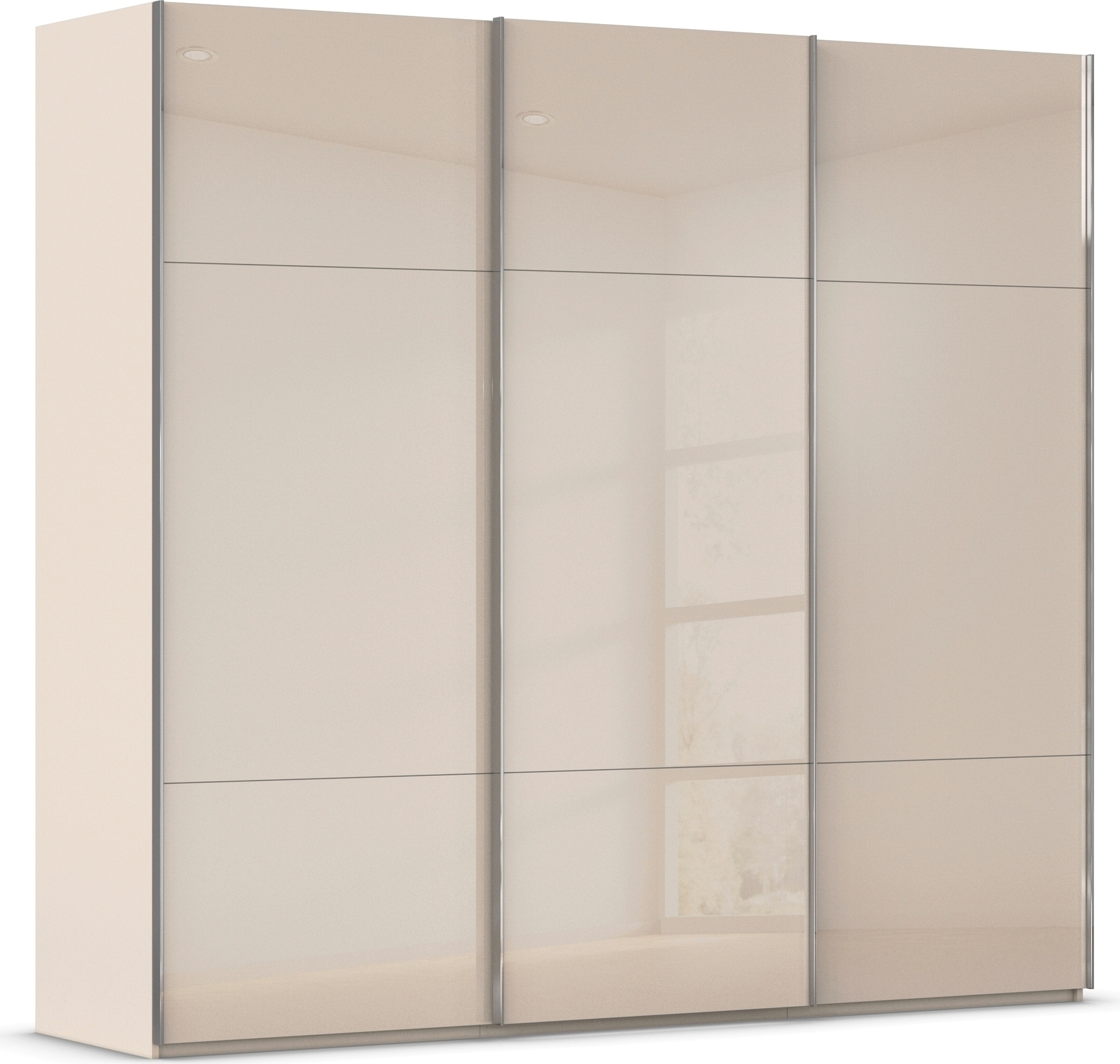 rauch Schwebetürenschrank "Kleiderschrank Schrank Garderobe Schlafzimmerschrank CONTIDO" 3 verschiedene Ausstattungen BASIC/CLASSIC/PREMIUM, aus hochwertigem Material in 6 Breiten 2 Griff-Farben MADE IN GERMANY