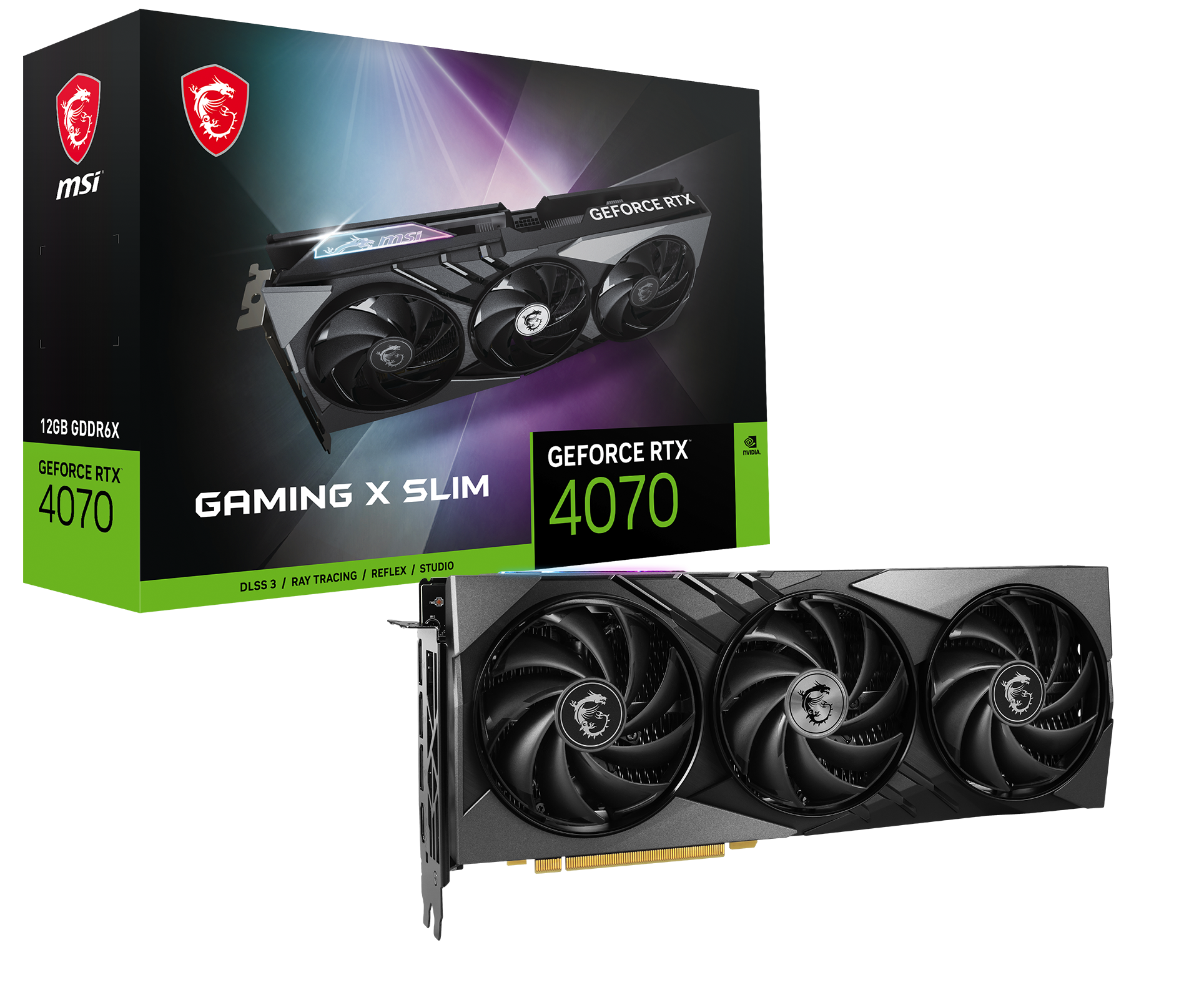 Grafikkarte »GeForce RTX 4070 GAMING X SLIM 12G«, 12 GB, GDDR6X