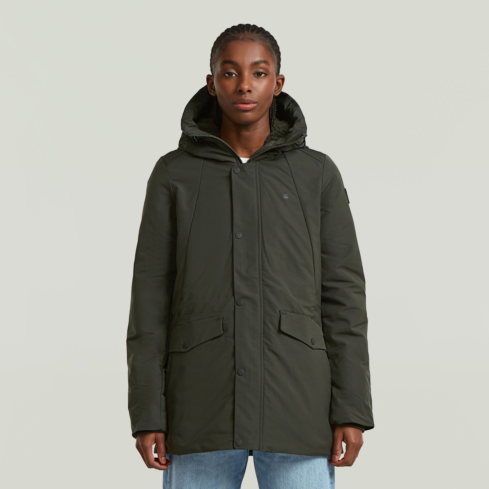 G-STAR Parka »Vodan 2.0 Short Jacket Women« mit Kapuze mit Pattentaschen