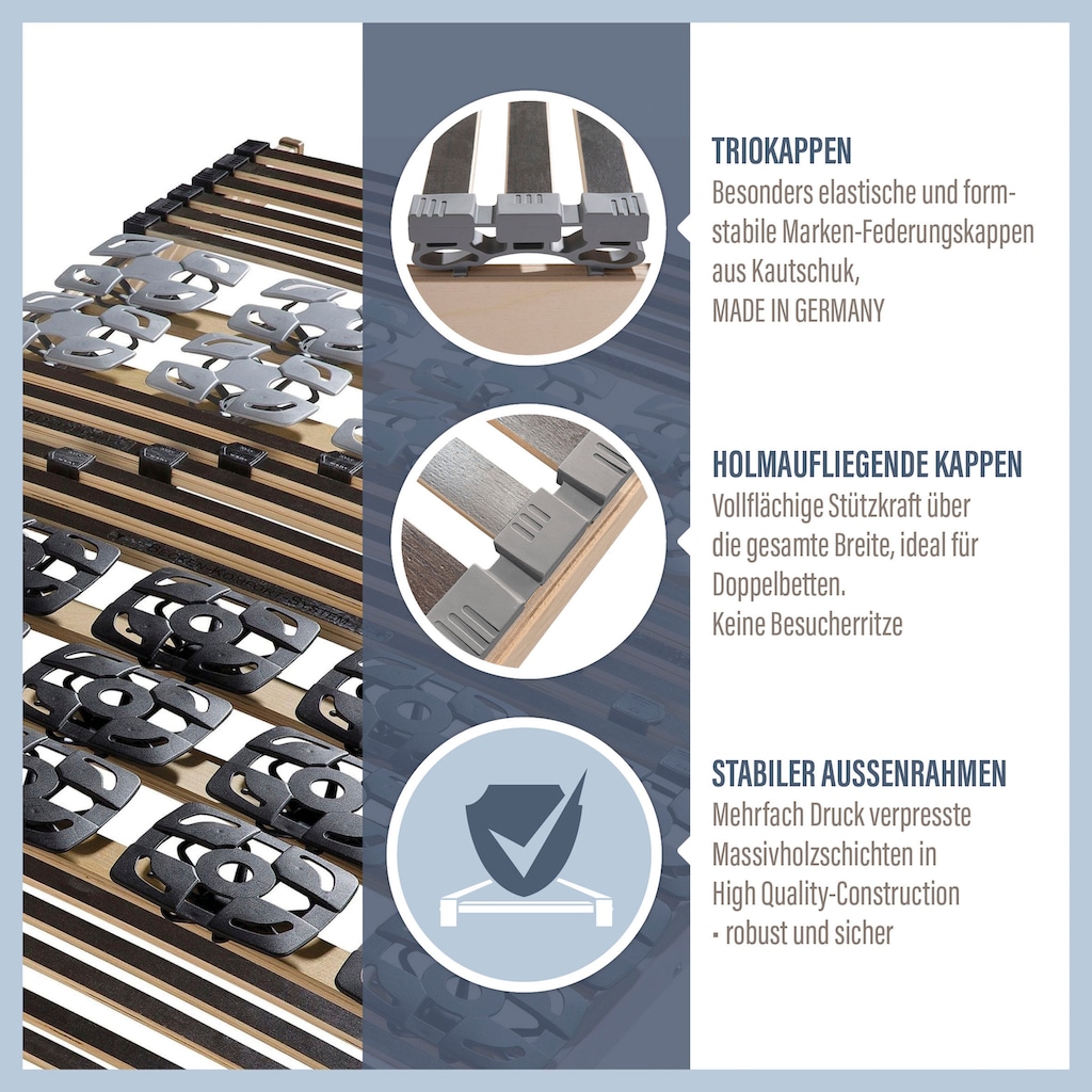 Beco Lattenrost »Modul Premium 5«, (1 St.), Lattenrost in 90x200 cm und weiteren Größen, ideal für Doppelbetten