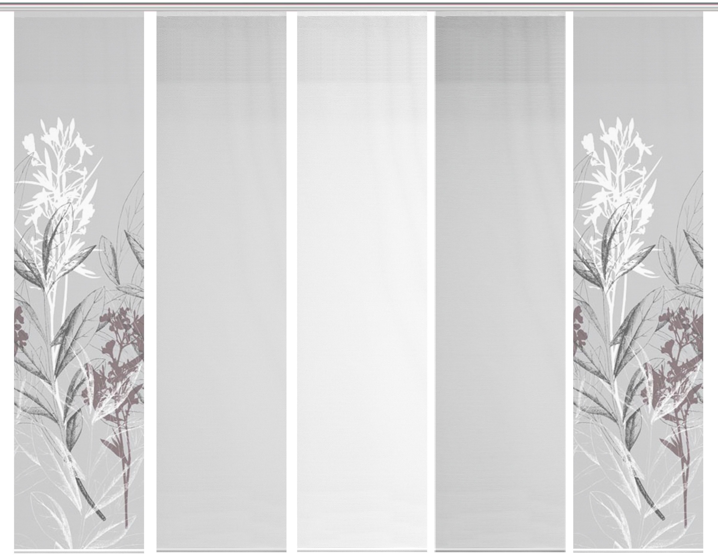 Thumbnail - Vision S Schiebegardine "5ER SET SEMORA" Paneelwagen 5 Stk. tlg. HxB: 260x60, Schiebevorhang 5er Set Digitaldruck