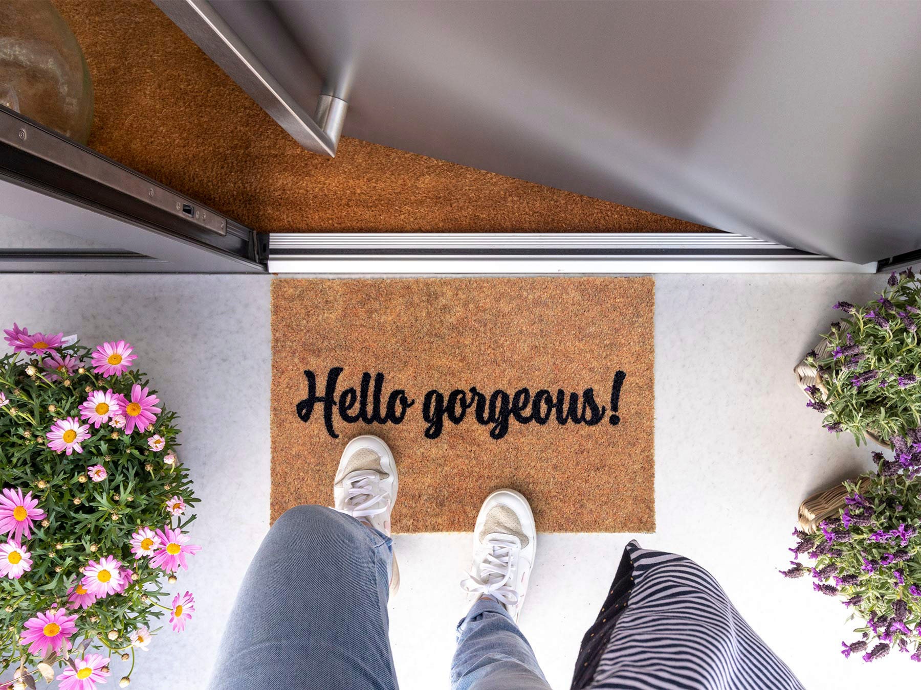 Primaflor-Ideen in Textil Fußmatte "Schmutzfangmatte COUNTRY, Hello" rechte günstig online kaufen