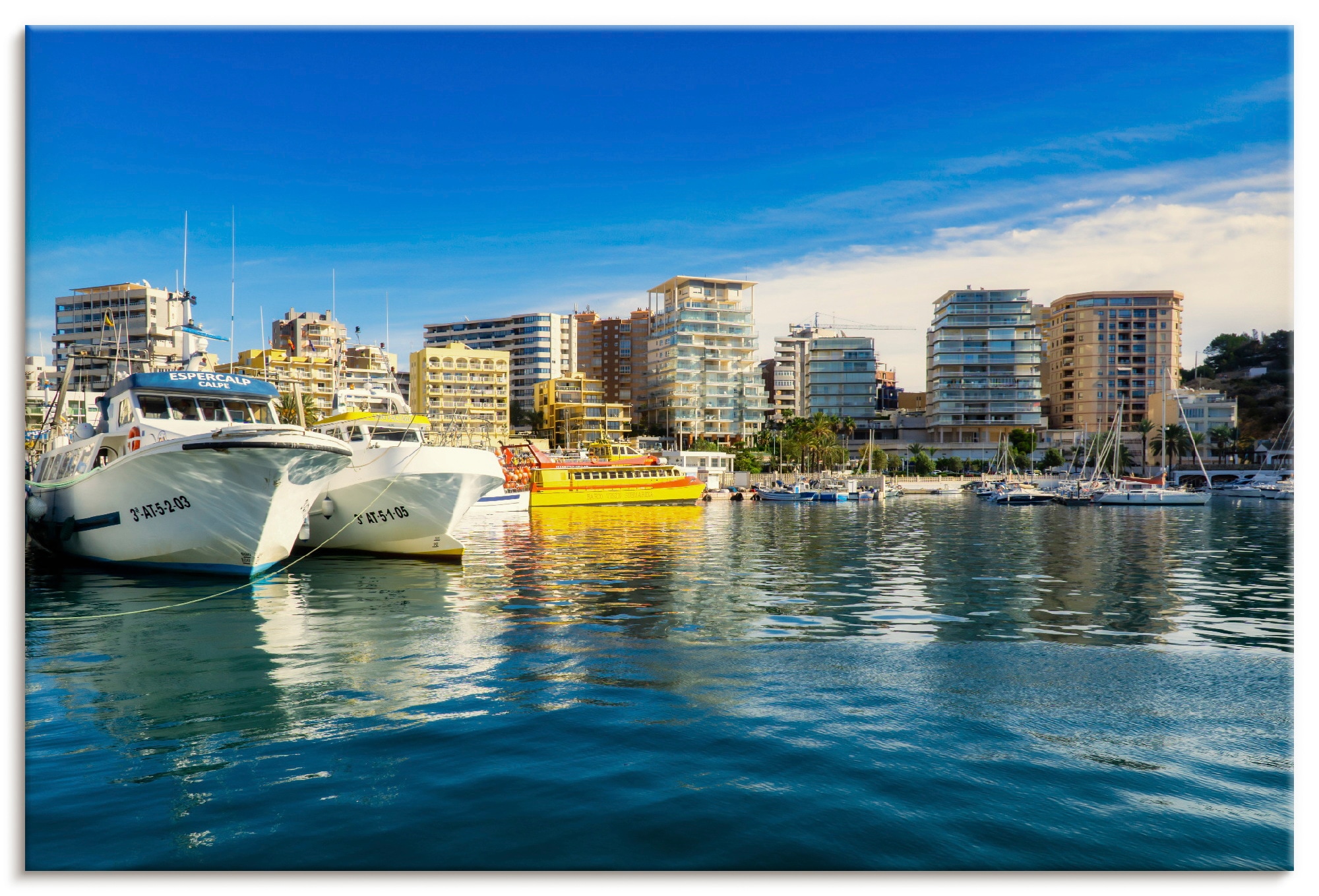Artland Wandbild "Hafen von Calp" Spanien 1 Stk. tlg. als Alubild, Leinwandbild, Poster, Wandaufkleber in verschied. Größen