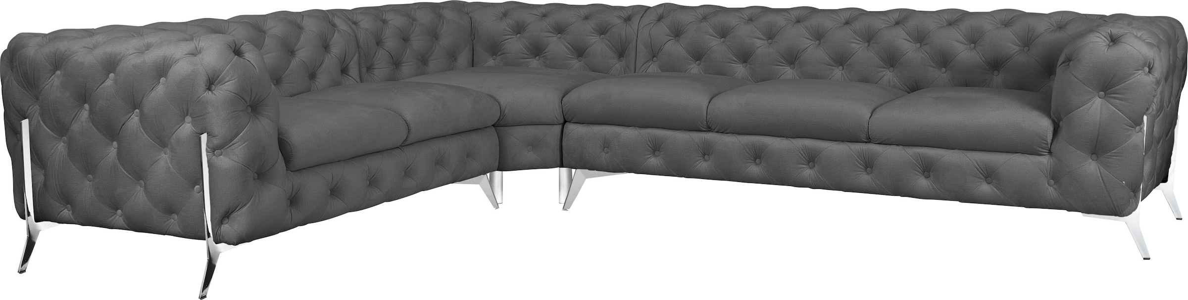 Home affaire Chesterfield-Sofa "Amaury L-Form" großes Ecksofa, Chesterfield günstig online kaufen