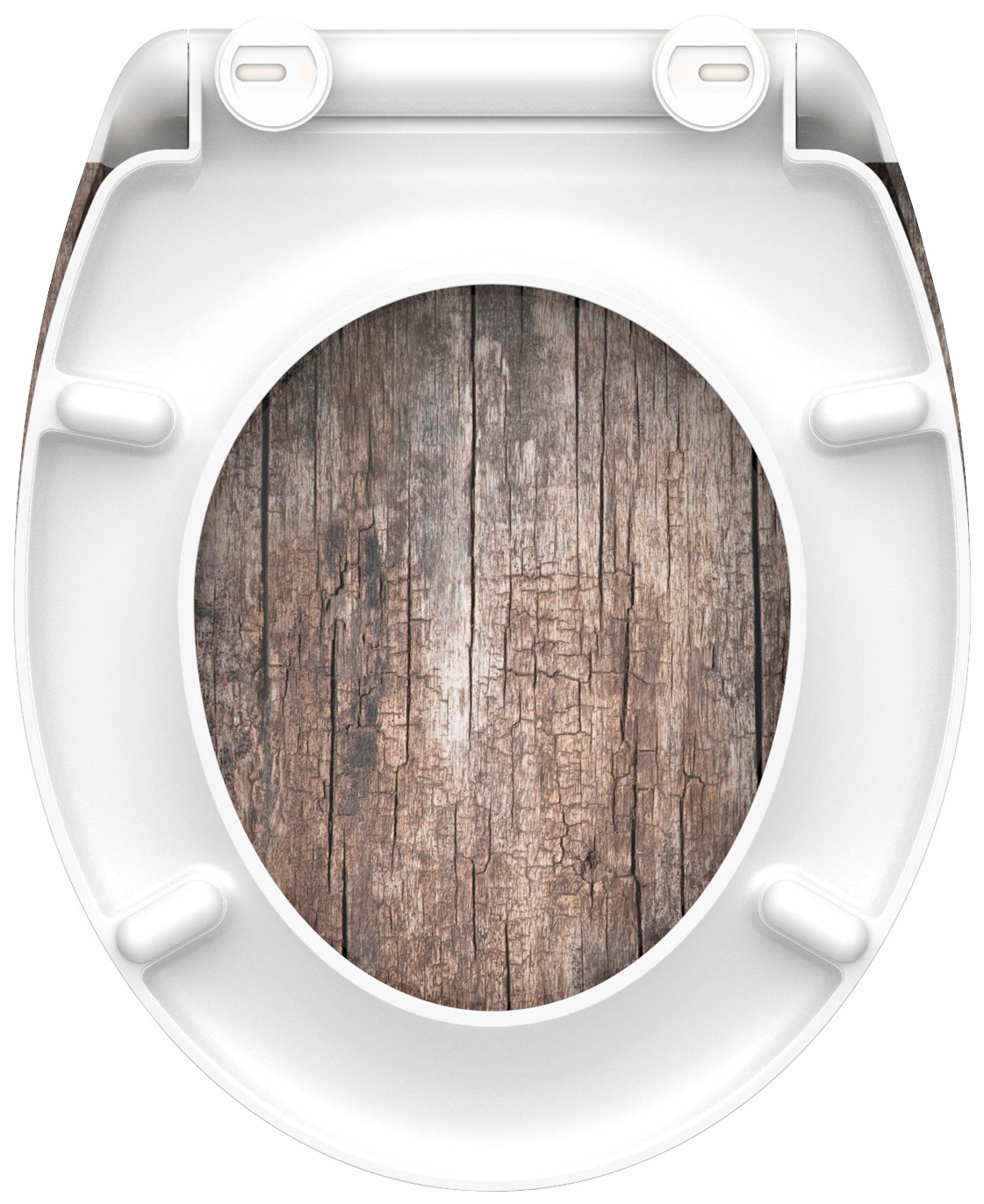 welltime WC-Sitz »Used Wood«, abnehmbar, Absenkautomatik, bruchsicher, kratzfest, Schnellverschluss