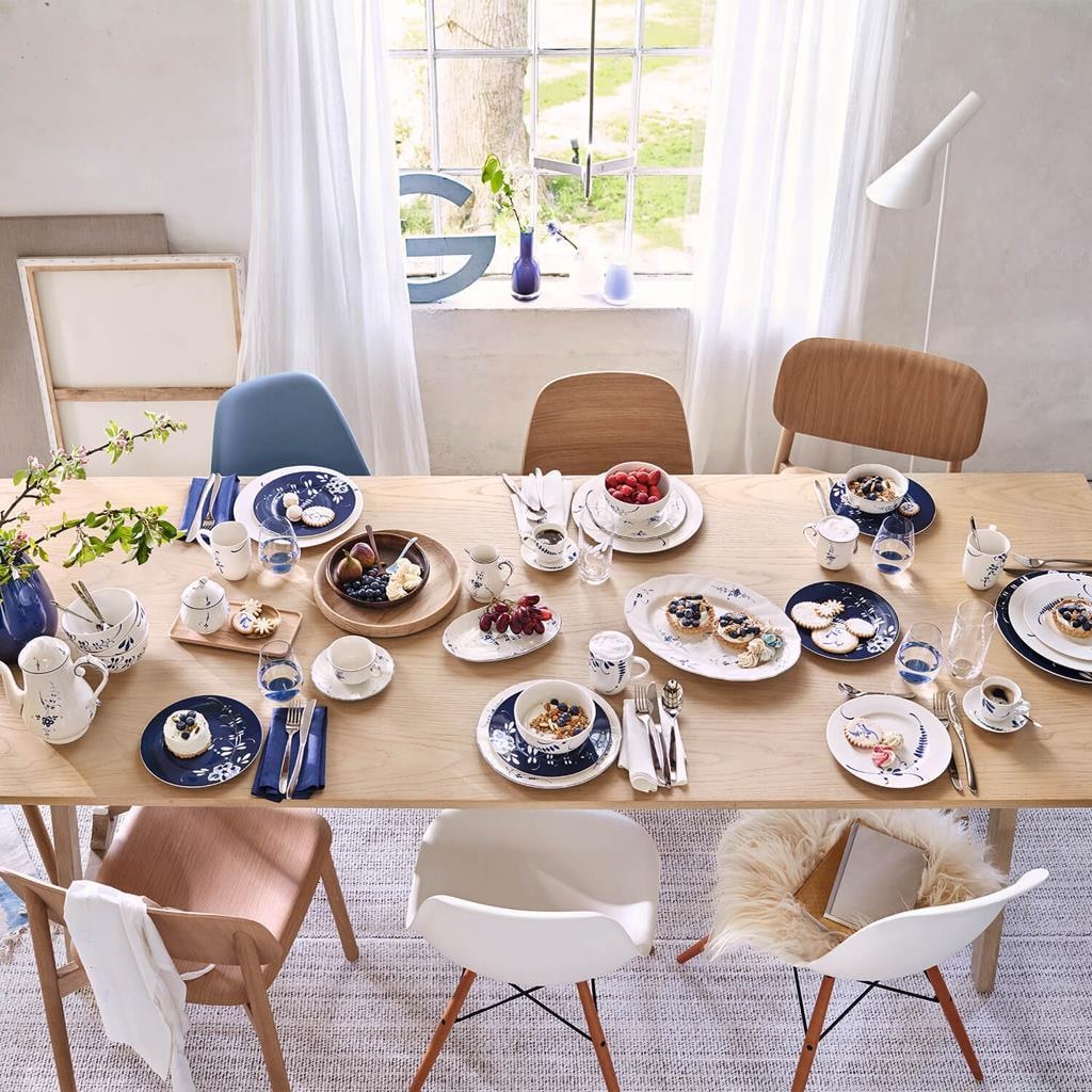 Villeroy & Boch Milchbehälter »Milch- und Zucker-Set Vieux Luxembourg 2er Set weiß-blau« Spülmaschinengeeignet, Mikrowellengeeignet