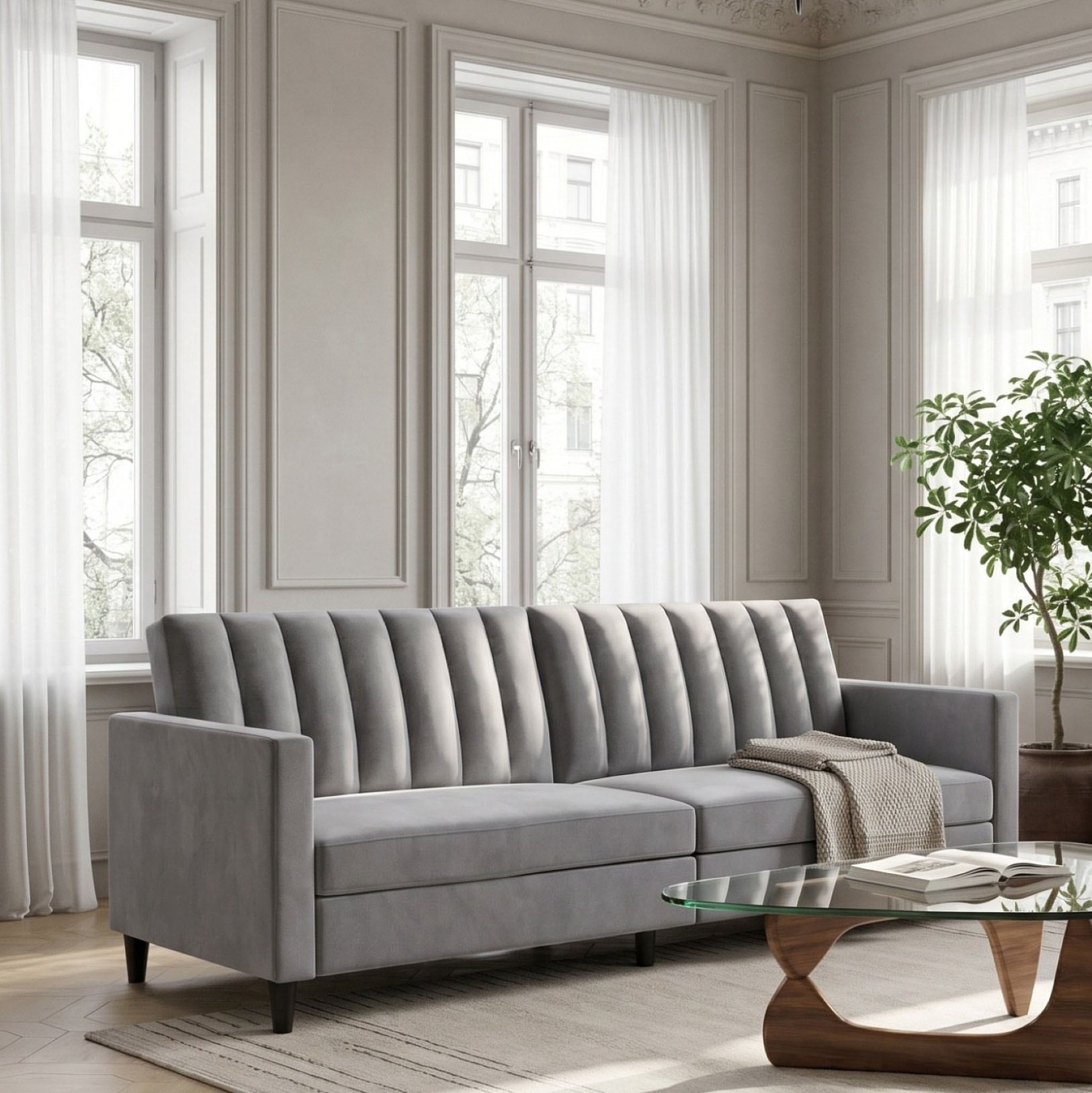 Dorel Home 3-Sitzer "Celine" Rückenlehne 2-teilig und 3-fach verstellbar, Sitzhöhe 43 cm
