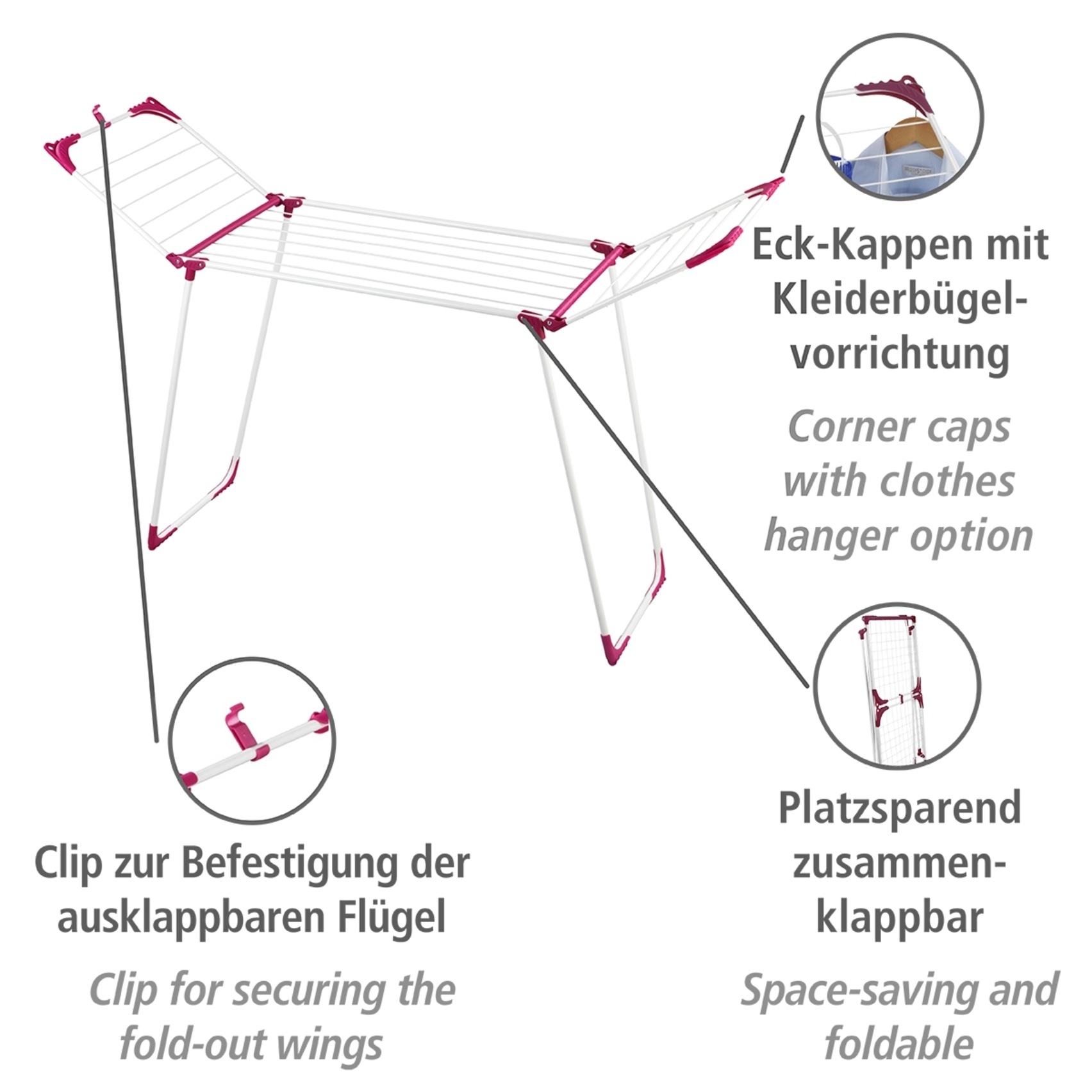 WENKO Wäscheständer "Modell Summer Dry" Flügelwäschetrockner, 13 m Trockenl günstig online kaufen