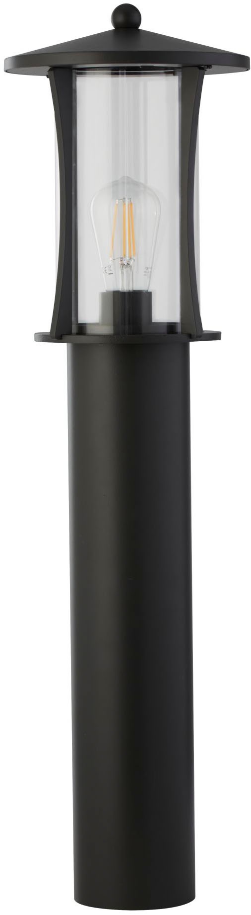 Searchlight Pollerleuchte »Pagoda Outdoor Post - Black Metal & Clear Glass« E27 1 Stk.