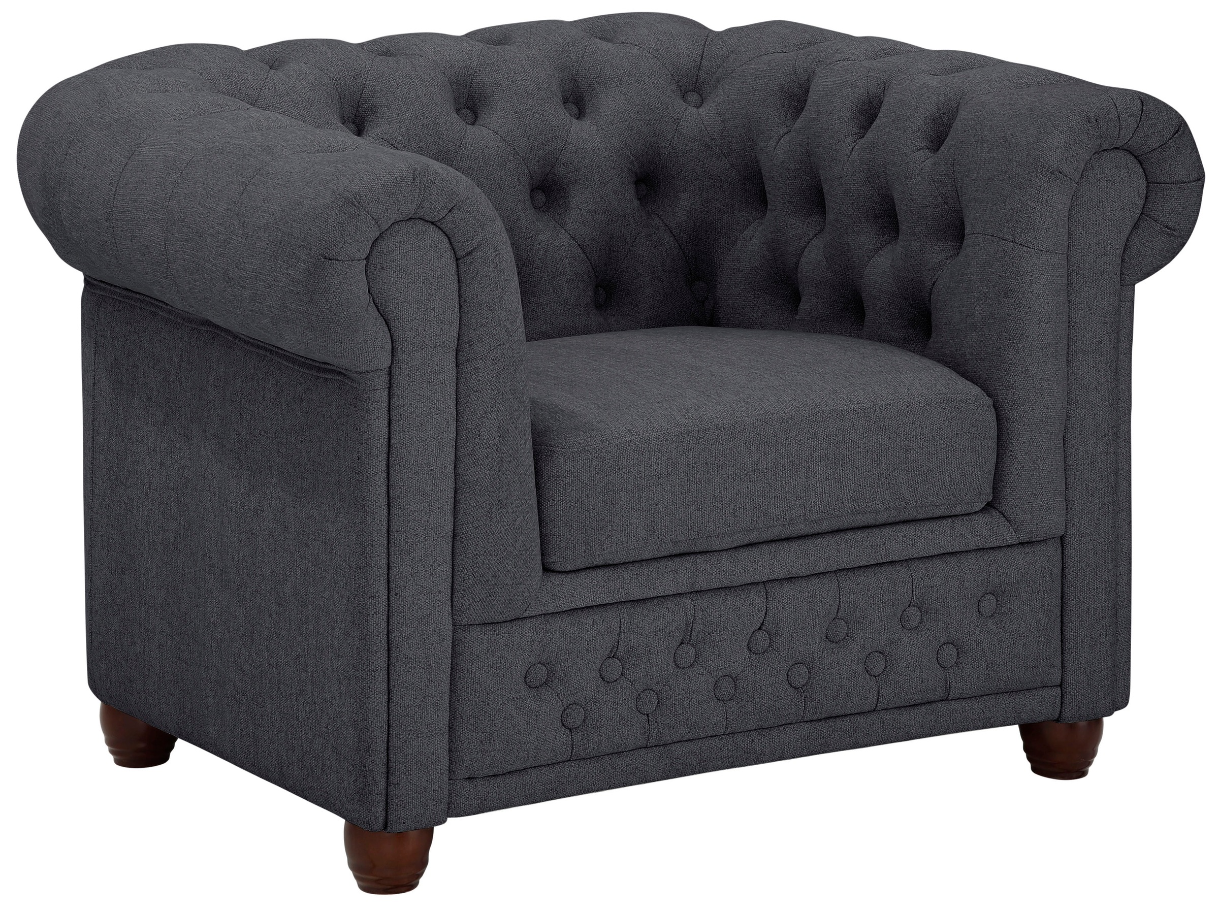Home affaire Chesterfield-Sessel »New Castle Sessel«, hochwertige Knopfheftung, B/T/H: 104/86/72 cm