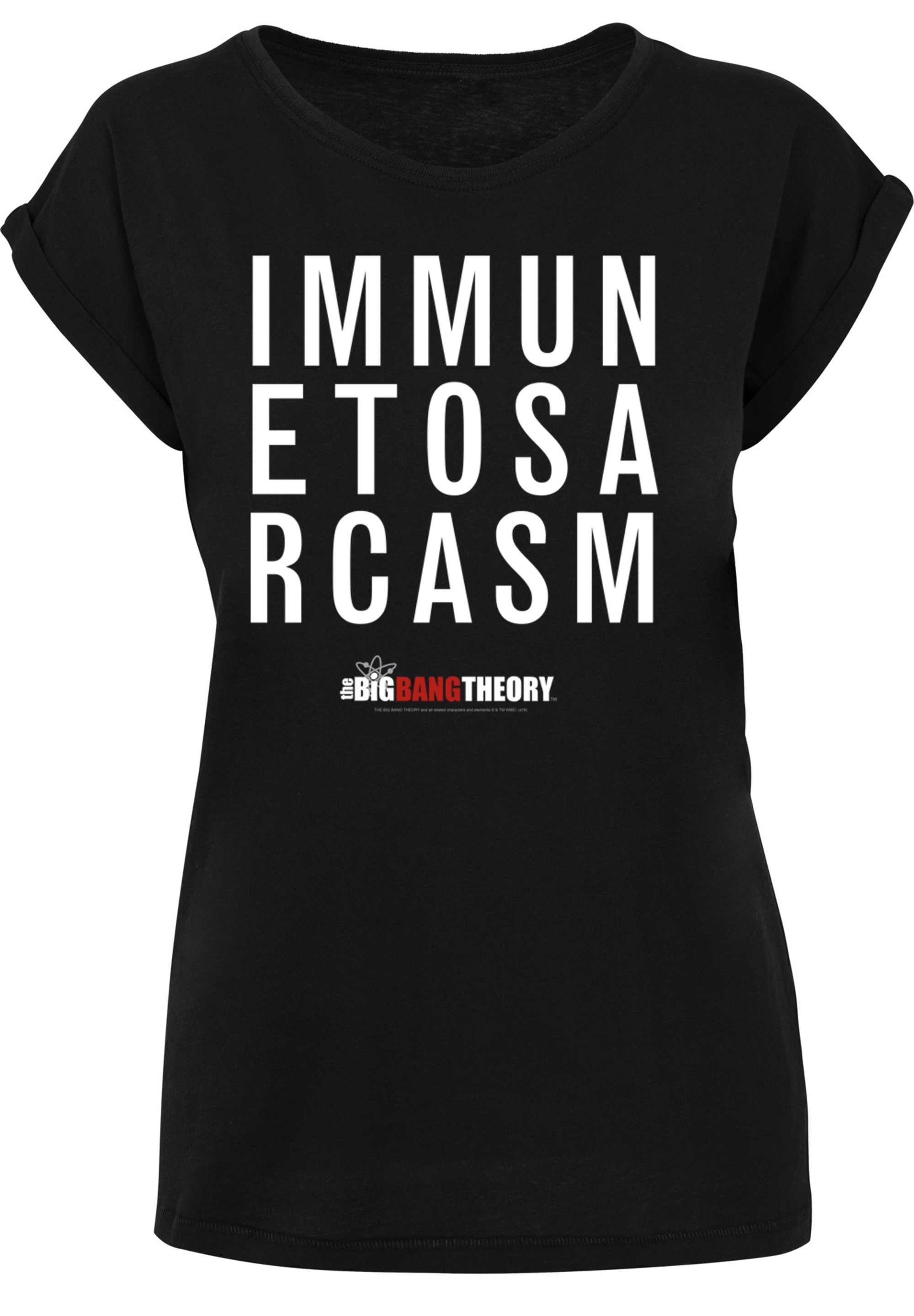 F4NT4STIC T-Shirt »Big Bang Theory Immune To Sarcasm«, Damen,Premium Merch,Regular-Fit,Kurze Ärmel,Bedruckt