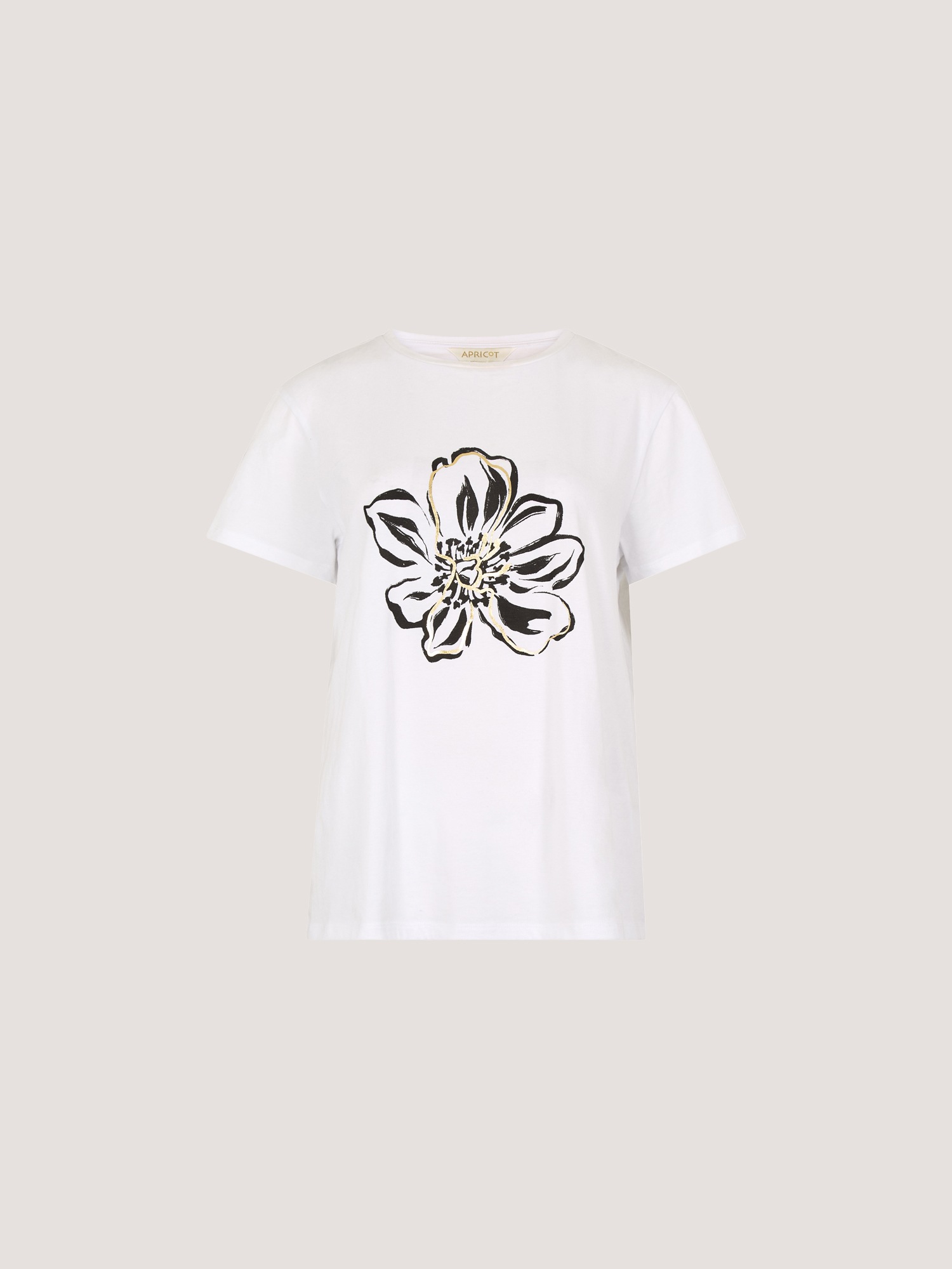 Apricot Shirttop »Top« mit Goldfolien-Blumenprint