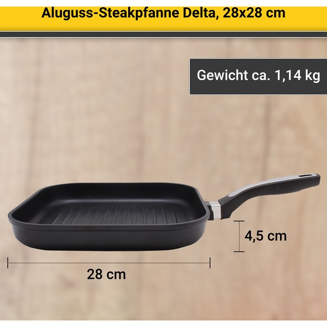 | Aluminium, (1 tlg.), Krüger Induktion BAUR »Delta«, bestellen Grillpfanne