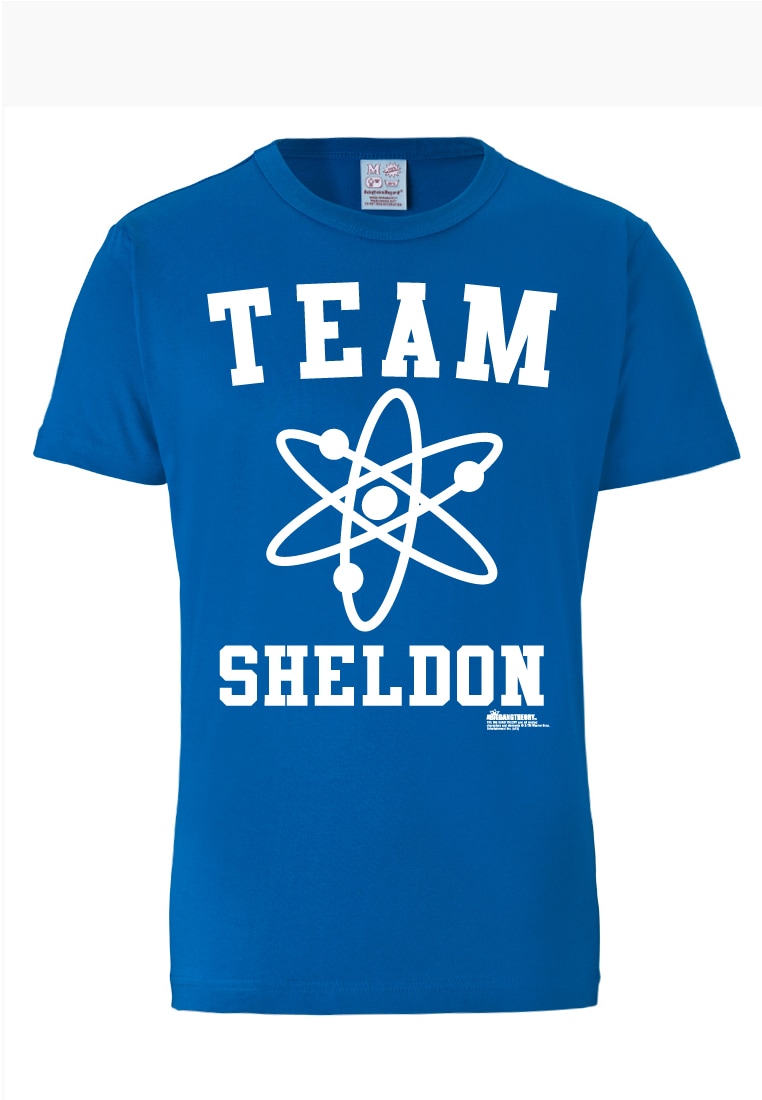 LOGOSHIRT T-Shirt »Team Sheldon«, mit großem Frontprint