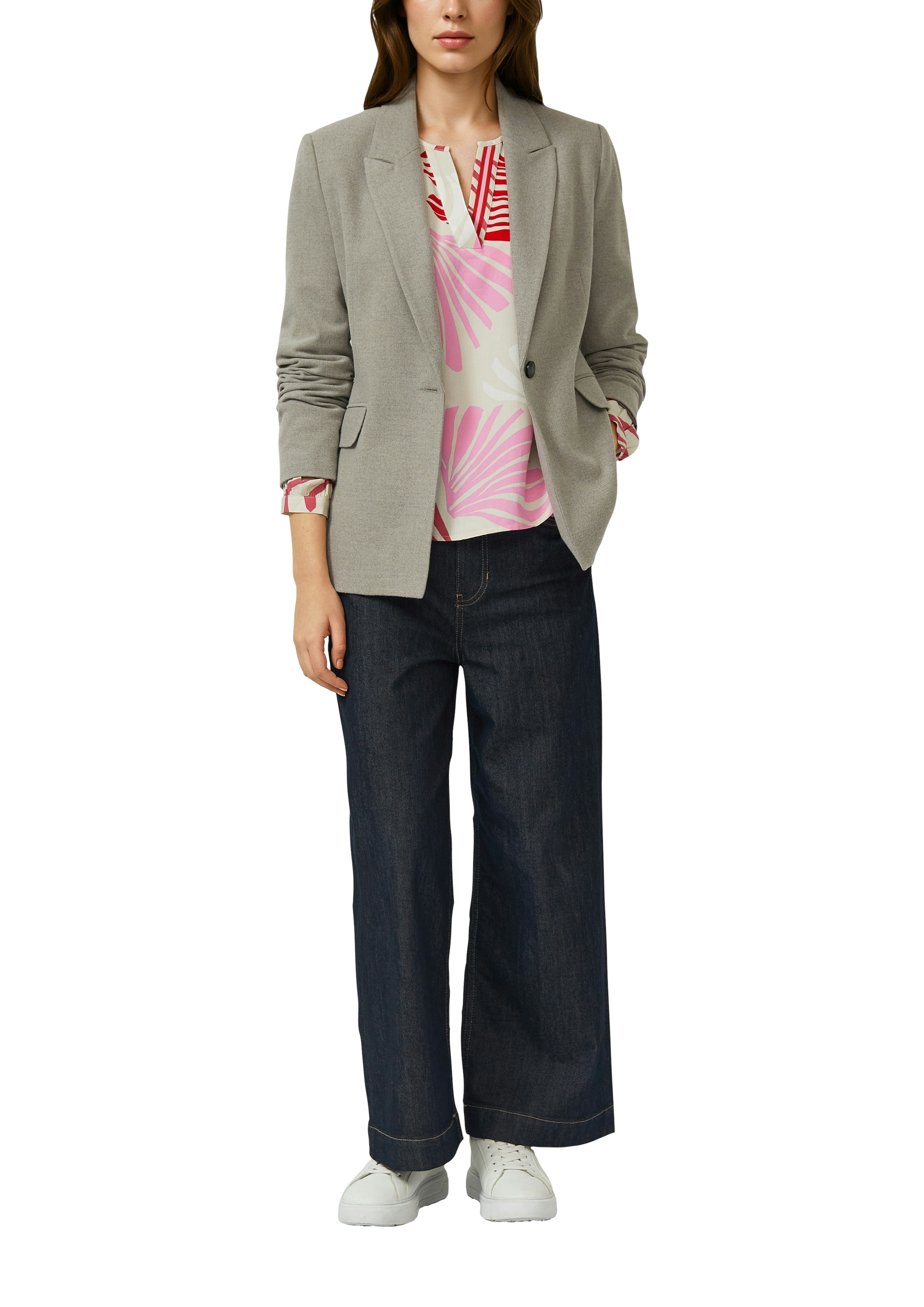 s.Oliver BLACK LABEL Langarmbluse mit floralem Muster günstig online kaufen