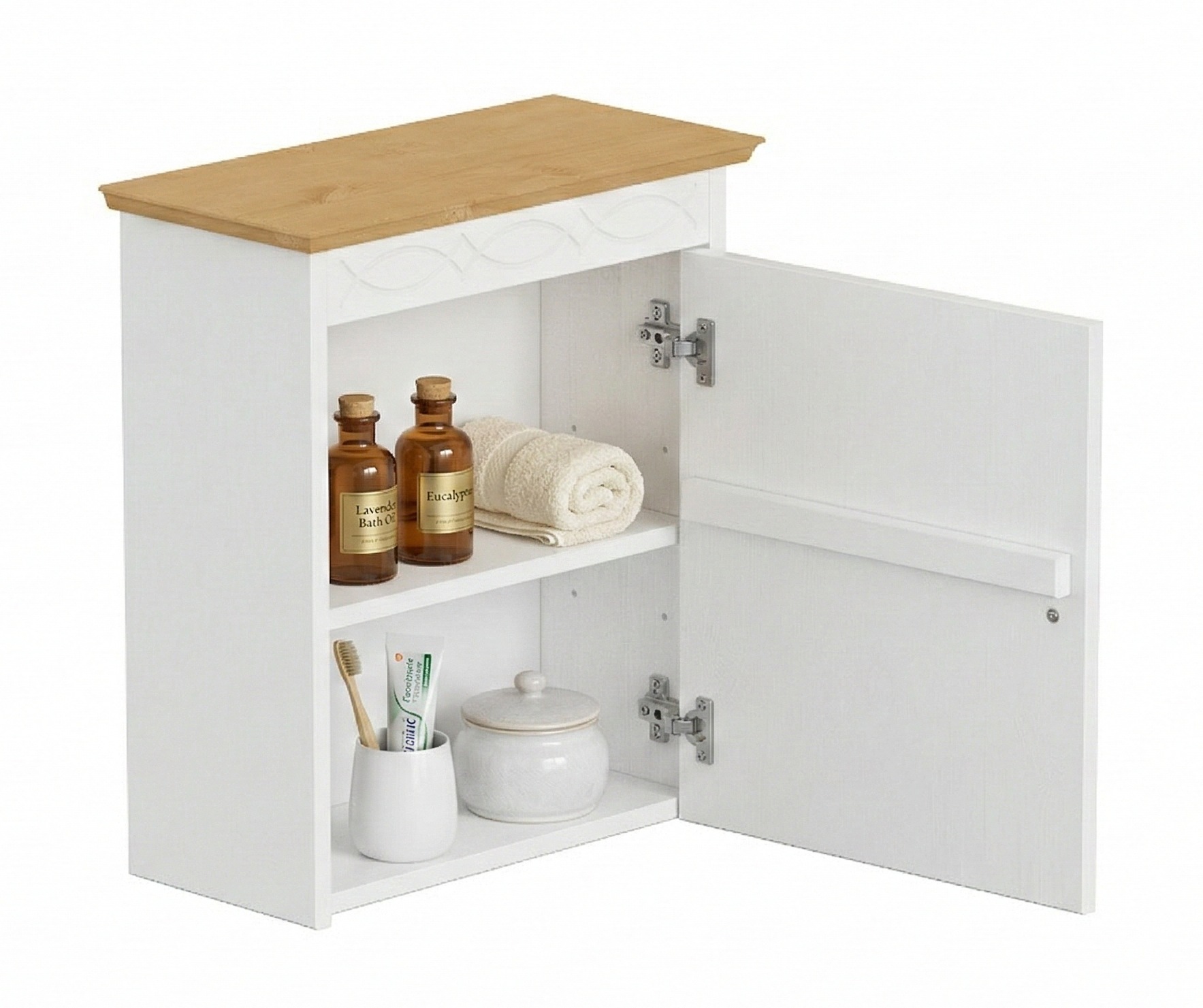 OTTO home Hängeschrank »Indra, Badschrank, Badmöbel, Badezimmerschrank« B/T/H: 46/32/52 cm,  aus massiver Kiefer, FSC®-zertifiziert