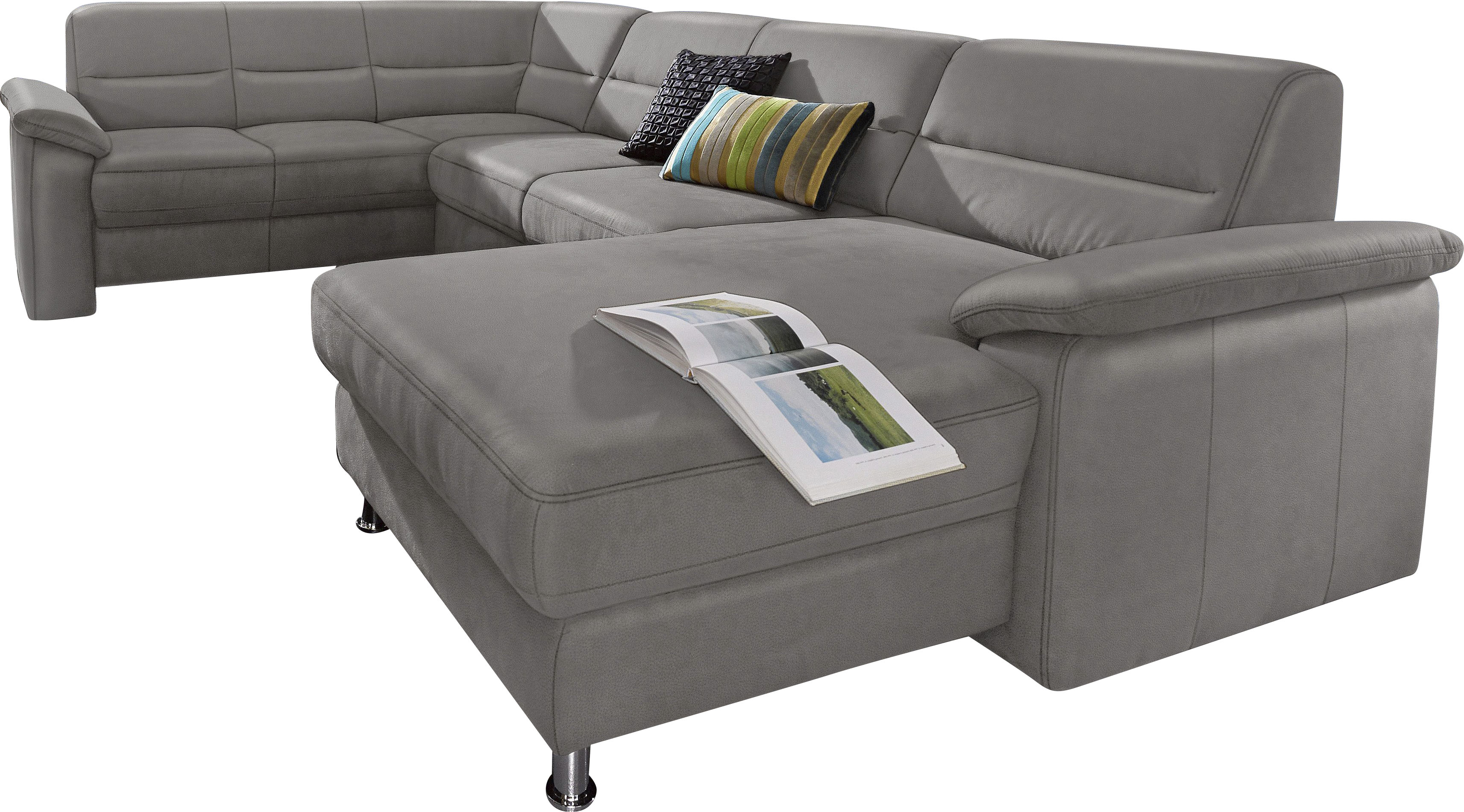 Thumbnail - sit&more Wohnlandschaft "Ascara U-Form" inklusive Boxspring/Federkern-Polsterung, wahlweise mit Bettfunktion