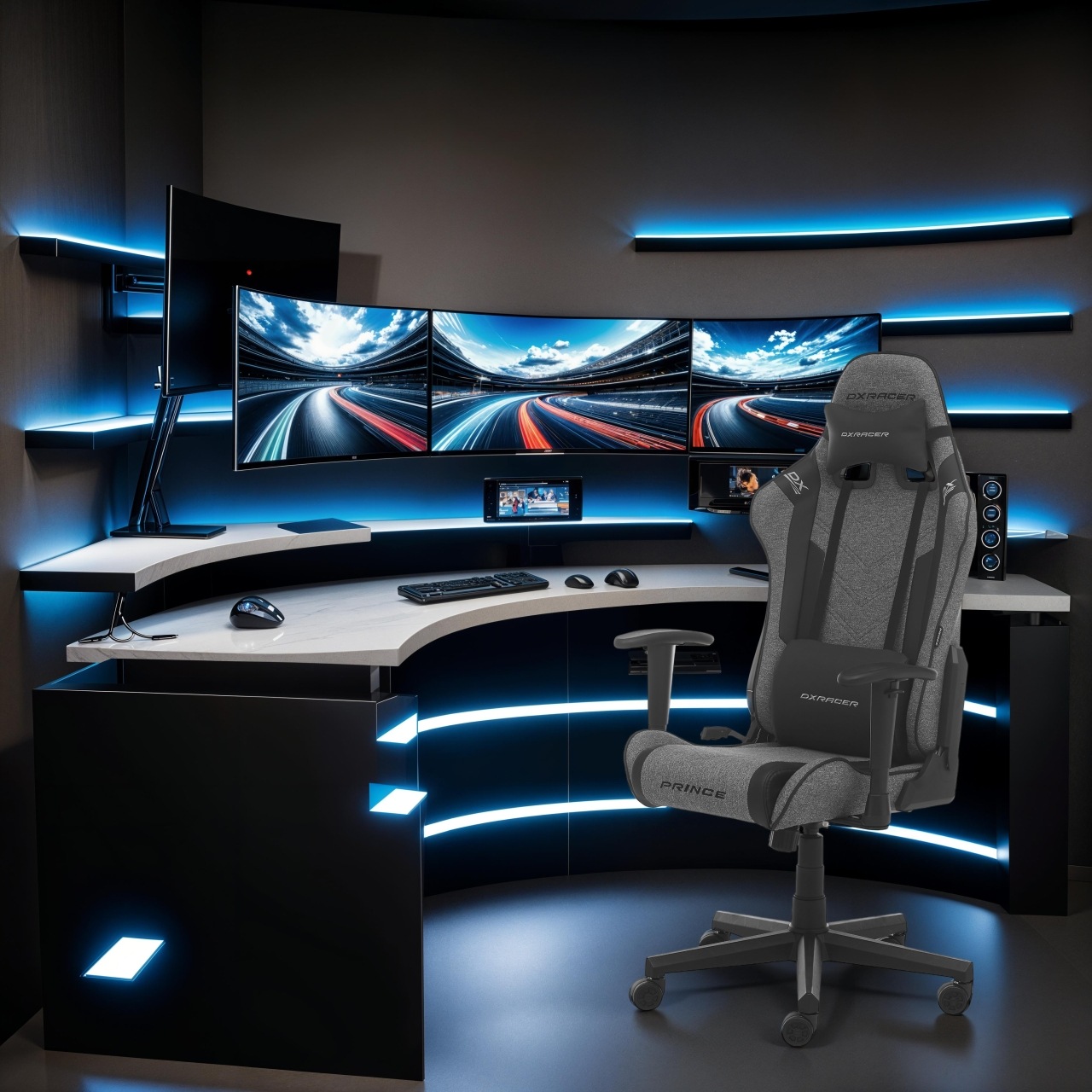 MCA furniture Gaming-Stuhl "DX Racer Prince Gamingchair" (Set) 1 Stk. Stoff günstig online kaufen