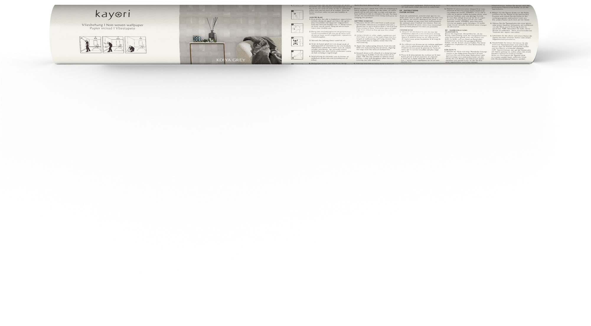 kayori Vliestapete »Koiya« kariert glatt 10mx52cm (ca. 5m2)