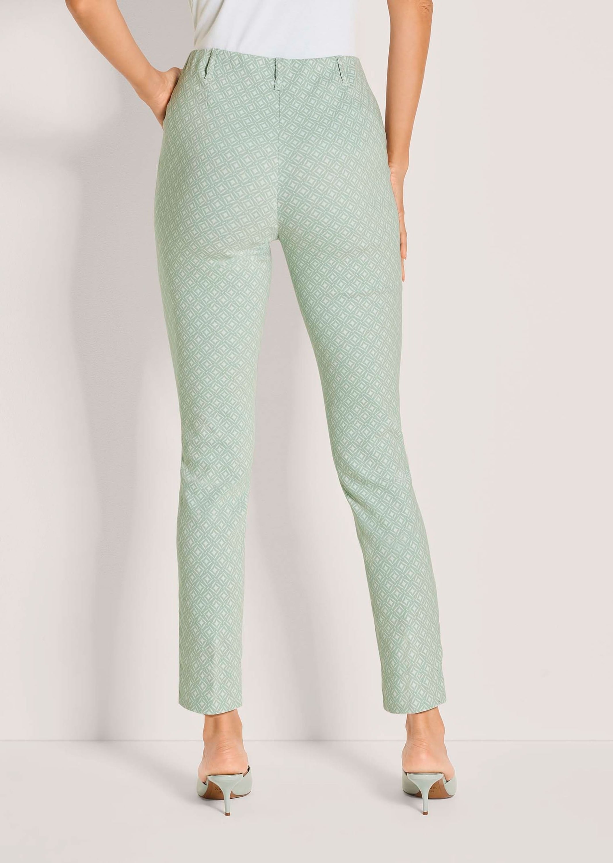 MADELEINE Stoffhose »Jerseyhose Jacquardhose mit grafischem Muster«  Jacquardhose mit elastischem Bund