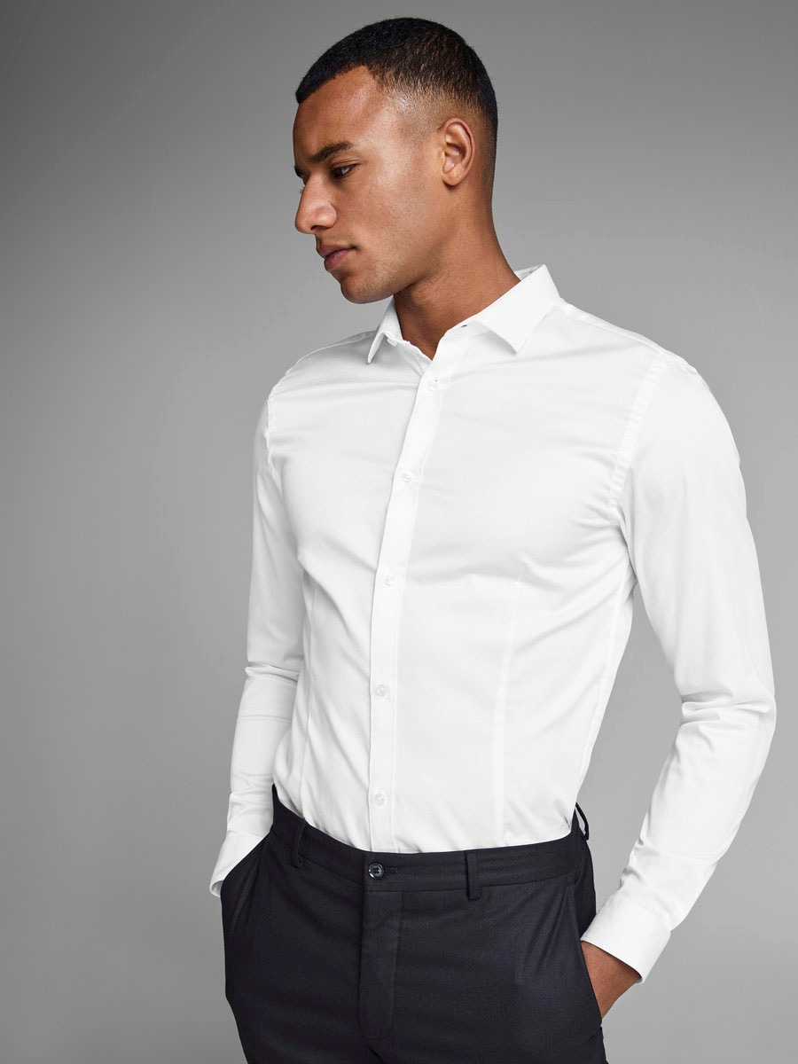 Jack & Jones Langarmhemd "JJPRPARMA SHIRT L/S NOOS" mit Hemdkragen
