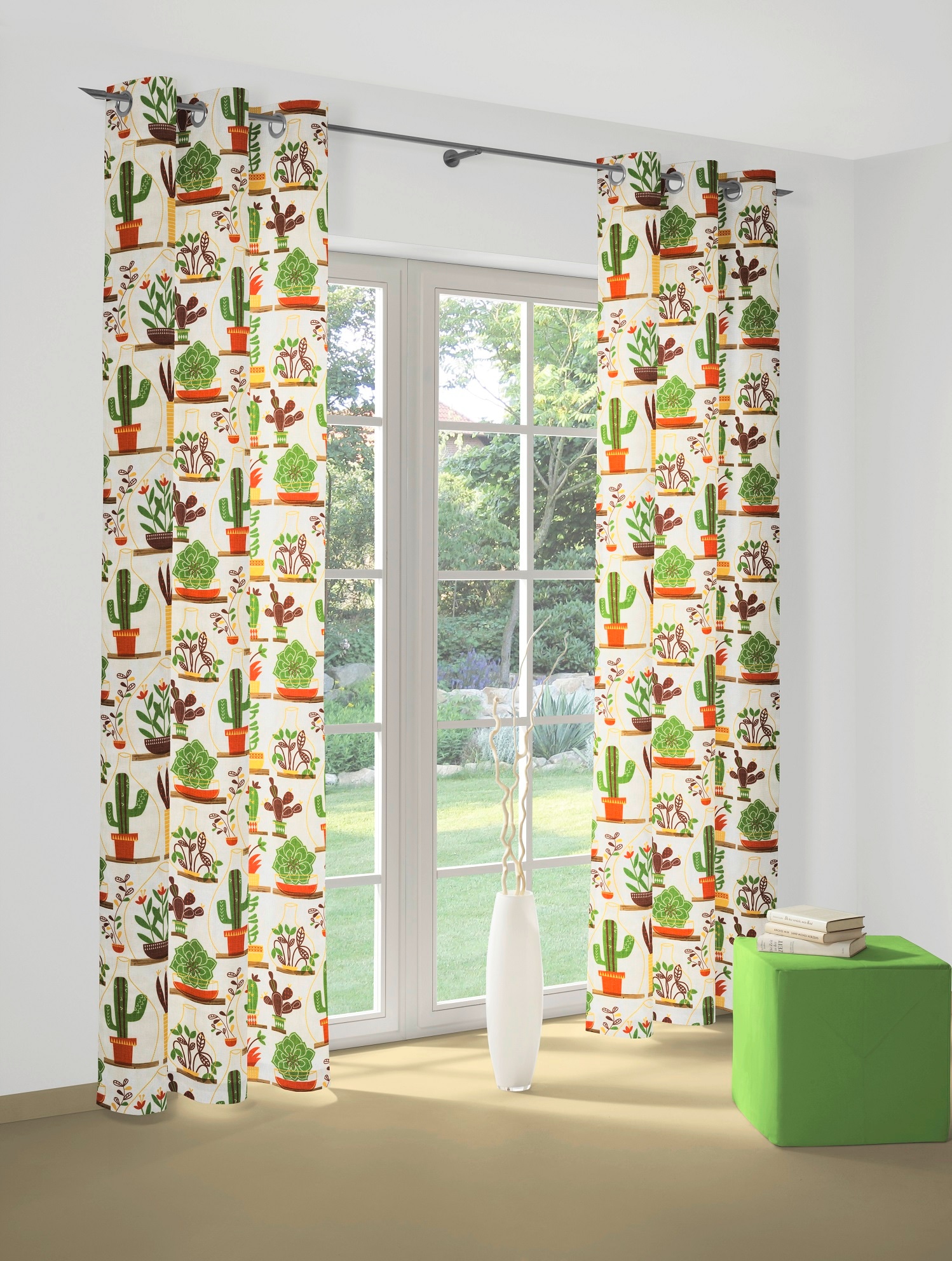 Vorhang WIRTH, B:130cm H:220cm, orange, Polyester, Wohnzimmer, Gardinen, "Oakham"