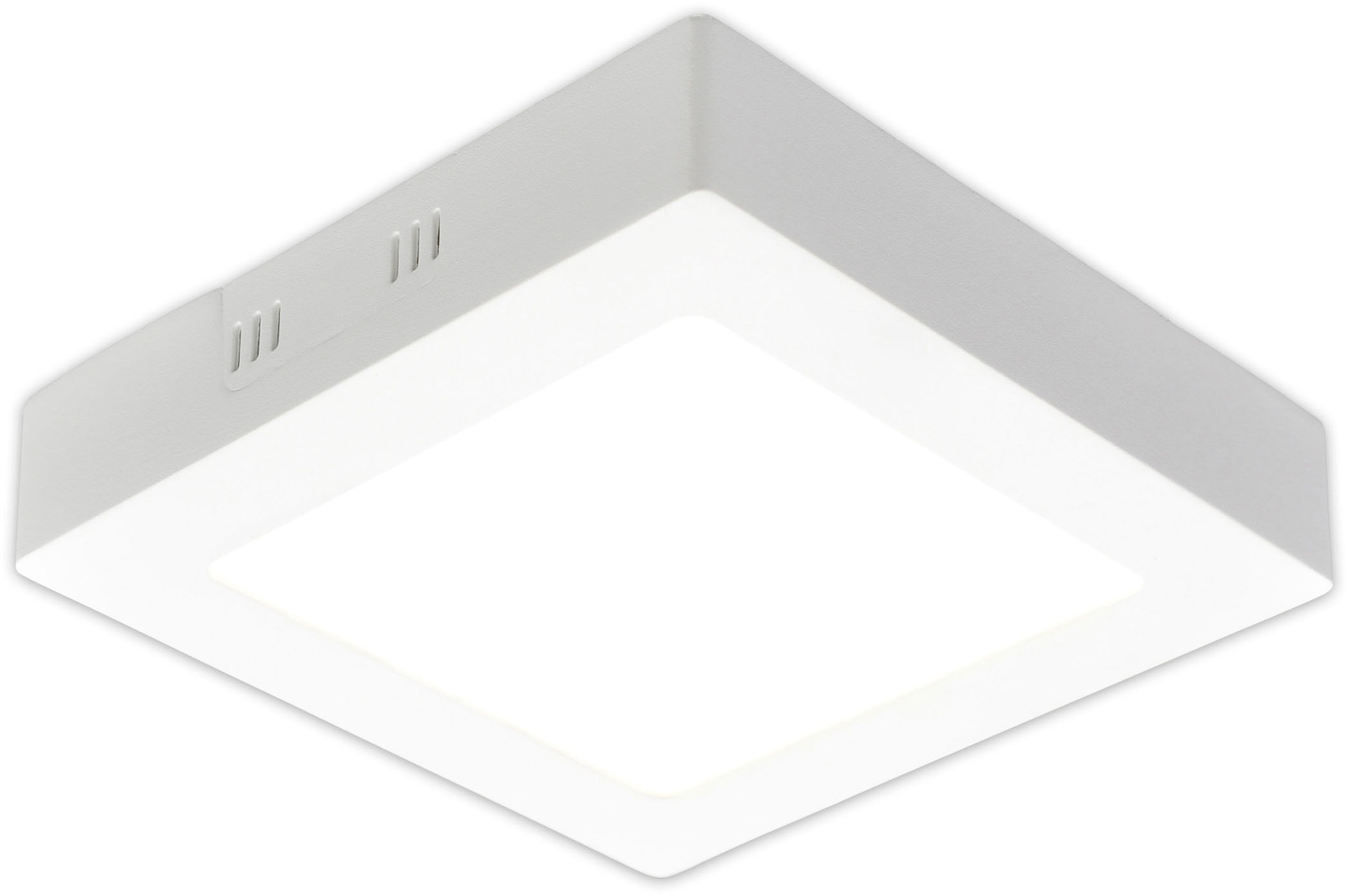 näve LED Panel »Dimplex«, 1 flammig, Leuchtmittel LED-Modul | LED fest integriert, Aufbaupanel eckig weiß, dimmbar, Phasenan- und abschnitt, 17,2x17,2cm
