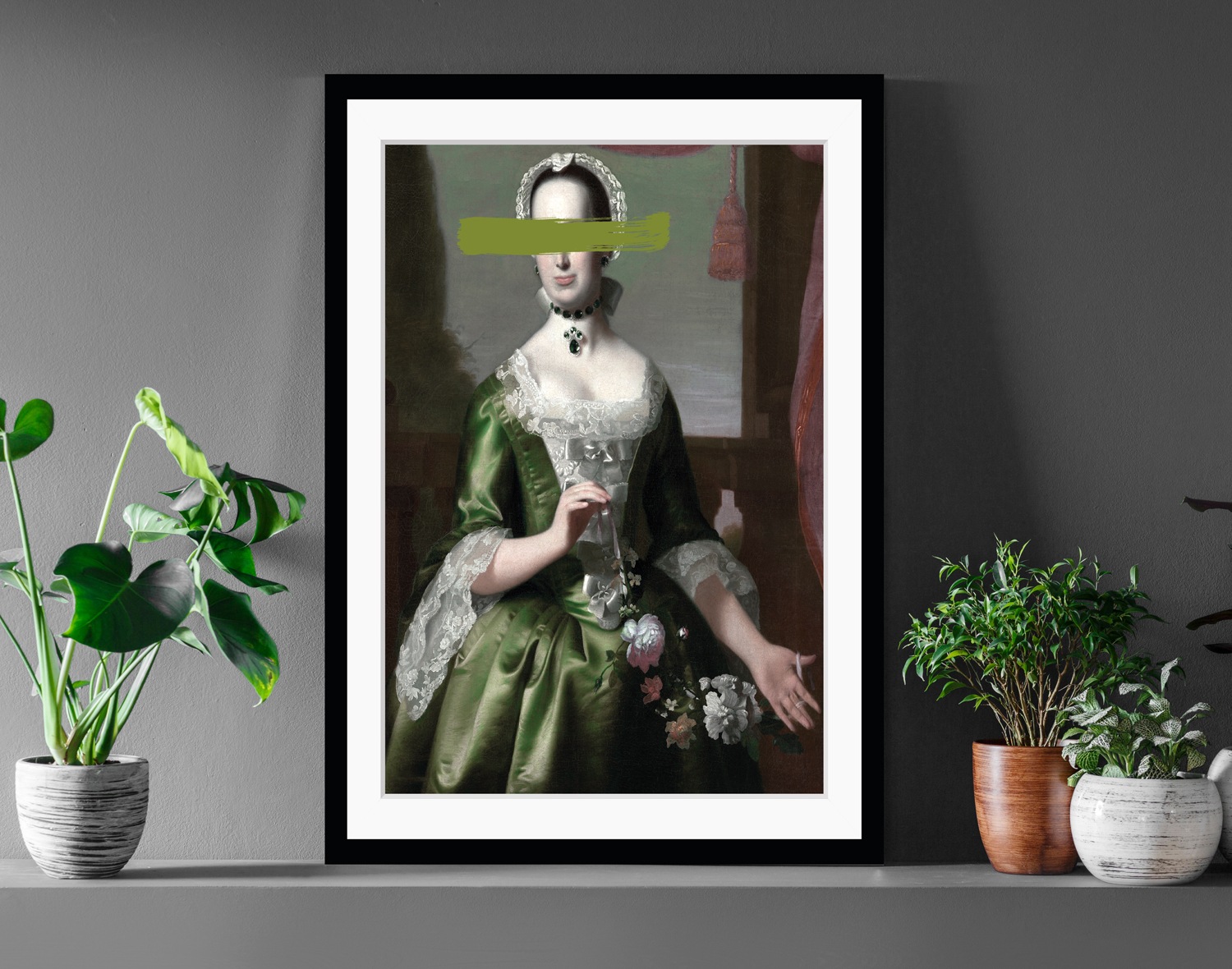 queence Bild »Gisela mit Farbklecks« Bilder von Frauen | Frau | Gemälde | Historische Persönlichkeiten | Kunst HD Premium Poster-Druck inkl. Holzrahmen