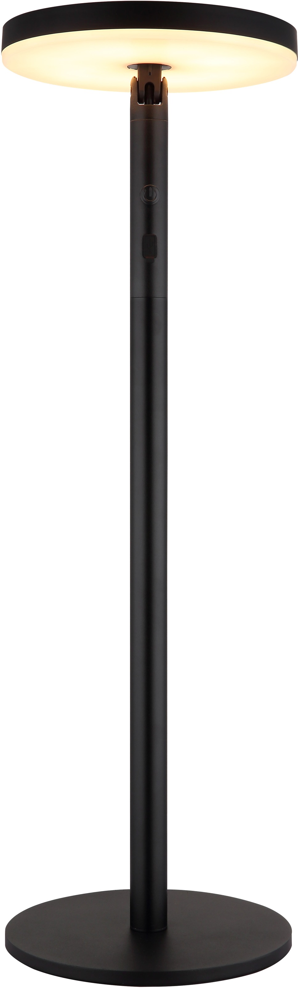 GLOBO LIGHTING LED Solarleuchte »SOLARLEUCHTE ALUMINIUM SCHWARZ MATT, 1XLED«, Leuchtmittel LED-Modul | LED fest integriert, Solar/Touch Ein/aus/beweglich/schwarz/CCT 1800/2700/3000K