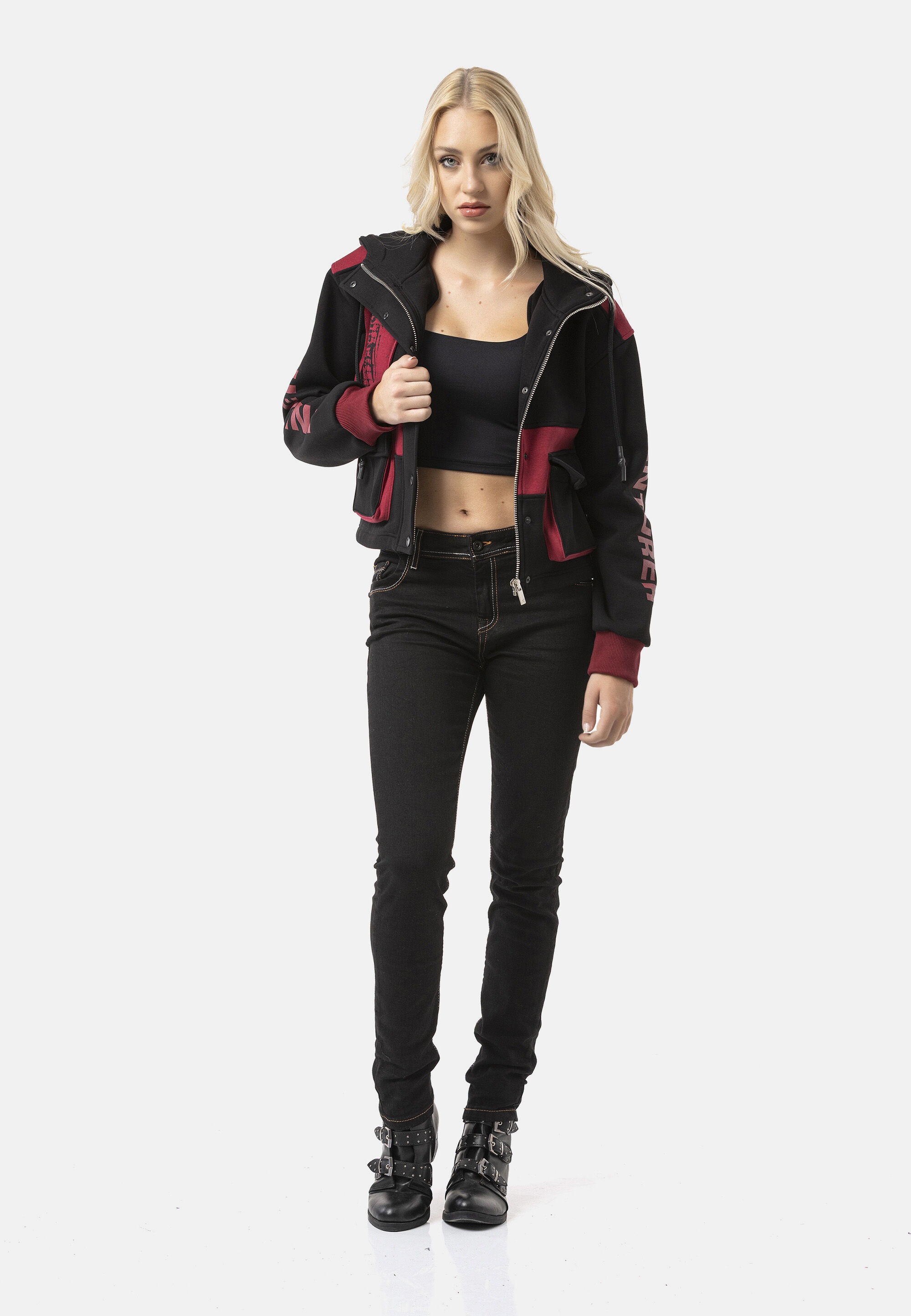 Cipo & Baxx Sweatjacke »Sweatjacke« 1 tlg. Kapuze mit Kordelzug