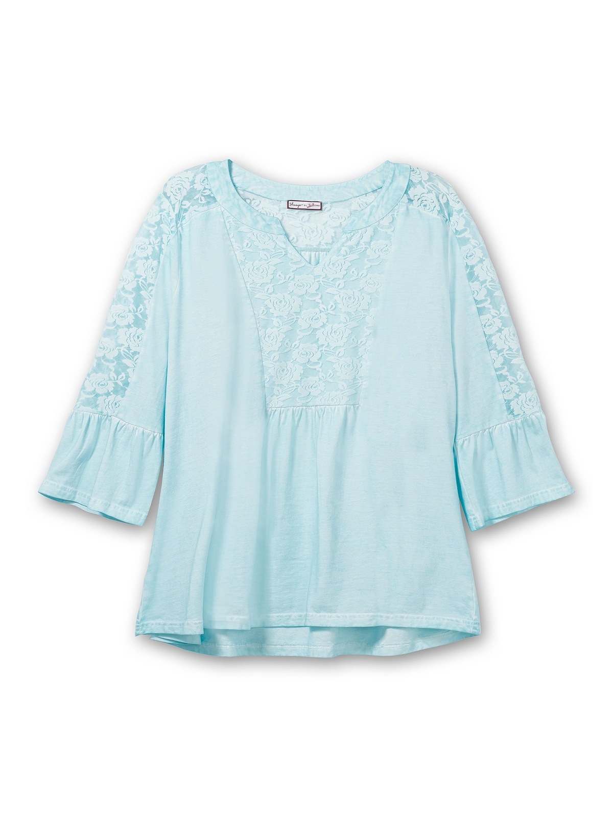 sheego by Joe Browns 3/4-Arm-Shirt »Große Größen«, mit Partien aus Spitze