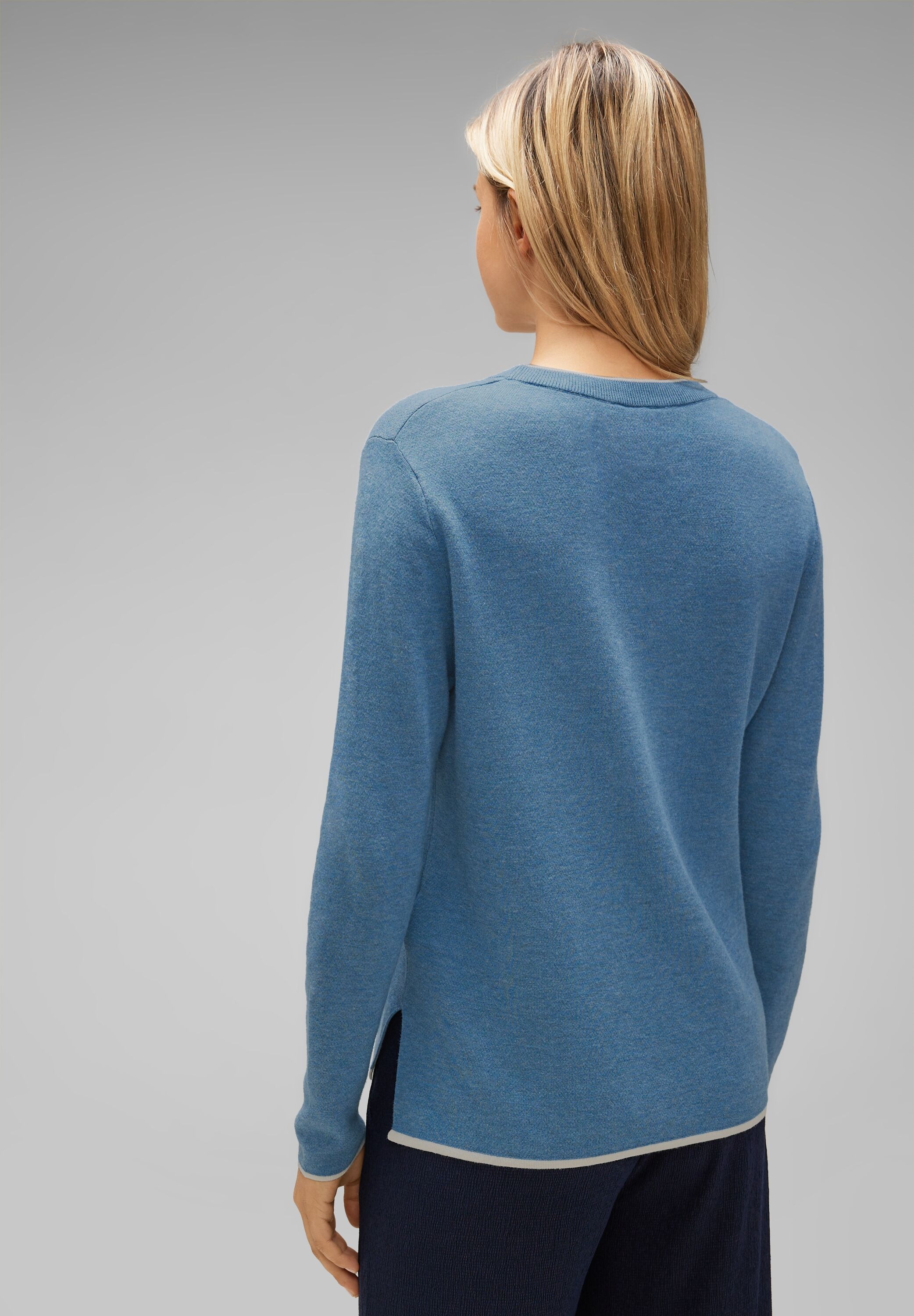 STREET ONE Strickpullover, in Doubleface-Optik