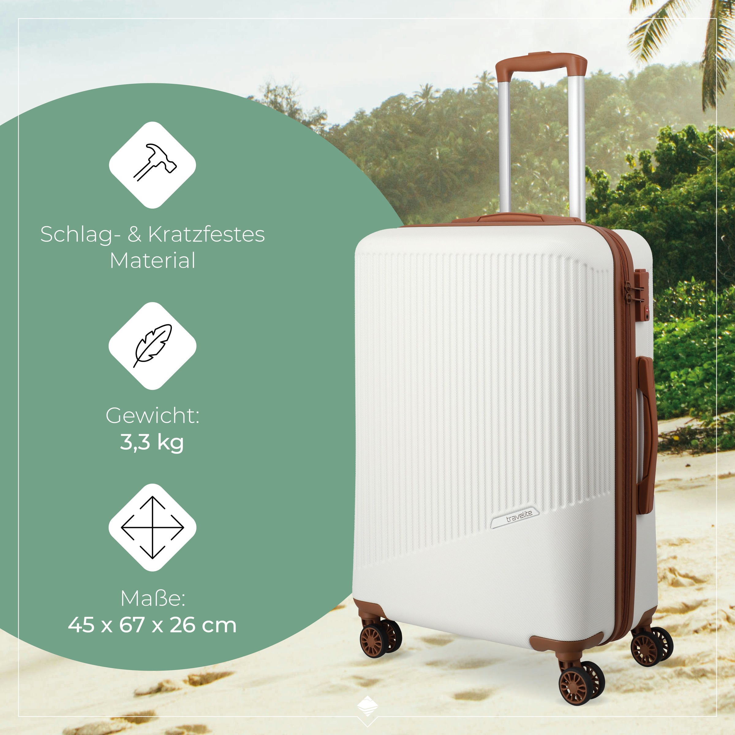 Thumbnail - travelite Hartschalen-Trolley "BALI, in verschiedenen Größen und Farben", 4 Rollen, Hartschallenkoffer Reisegepäck Reise...