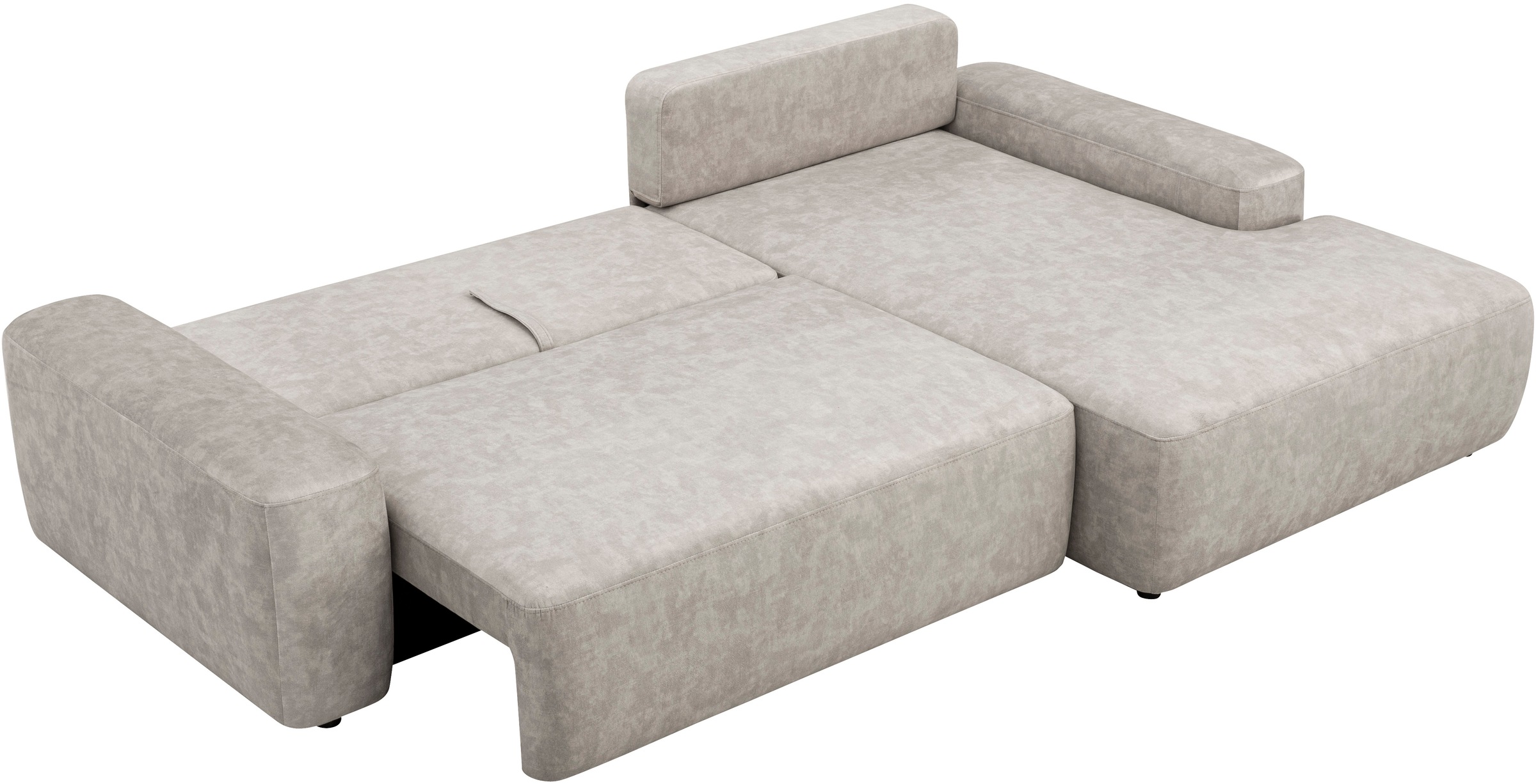 INOSIGN Ecksofa »TORGE (264cm), Schlafsofa in Cord, Samtvelours o Struktur fein, L-Form«, Schlaffunktion, Bettkasten, Liegefläche: 125/210 cm