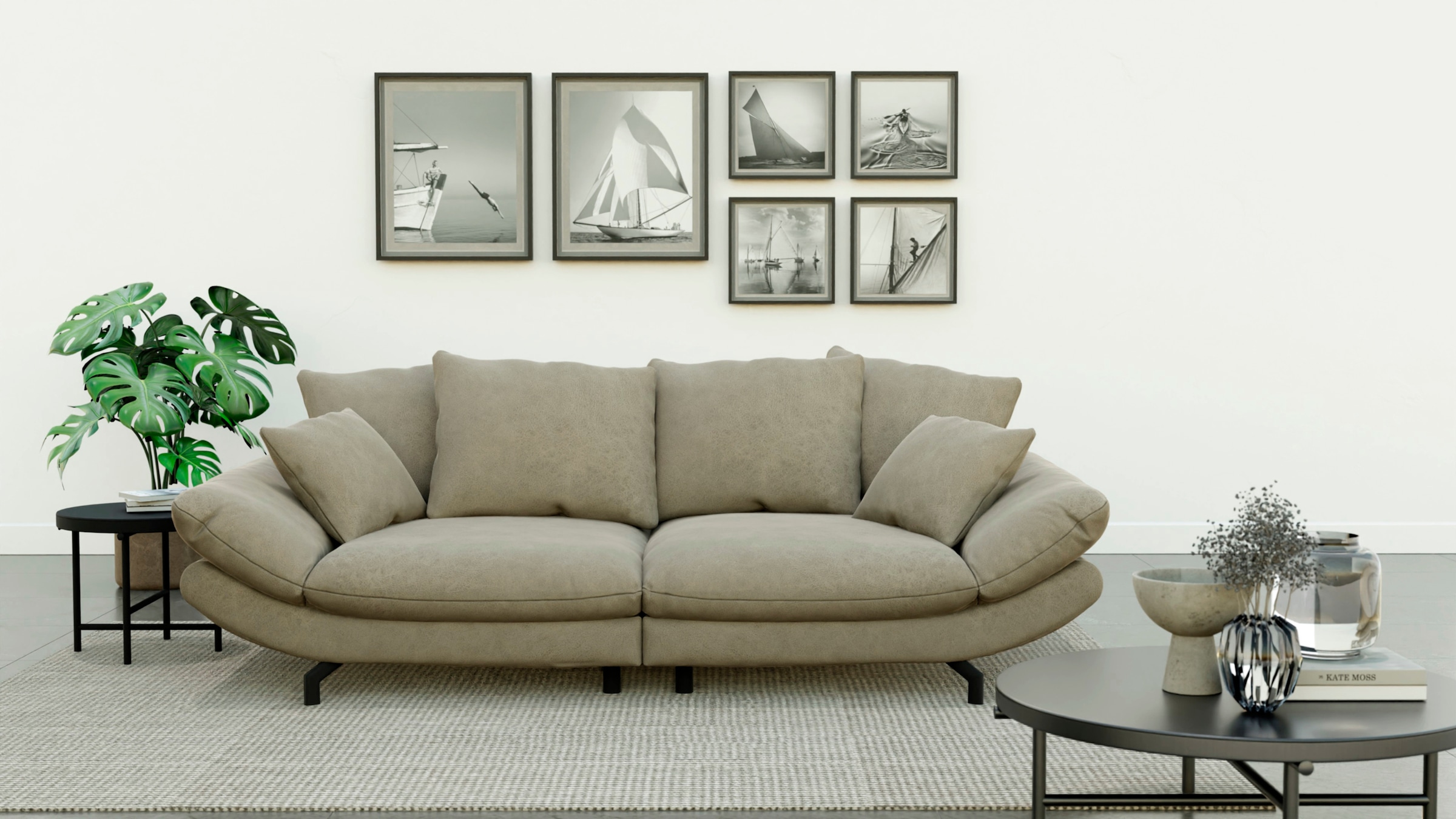 TRENDMANUFAKTUR Big-Sofa "Gizmo, modernes Megasofa zum Wohlfühlen", mit weichem Sitzkomfort und zeitlosem Design