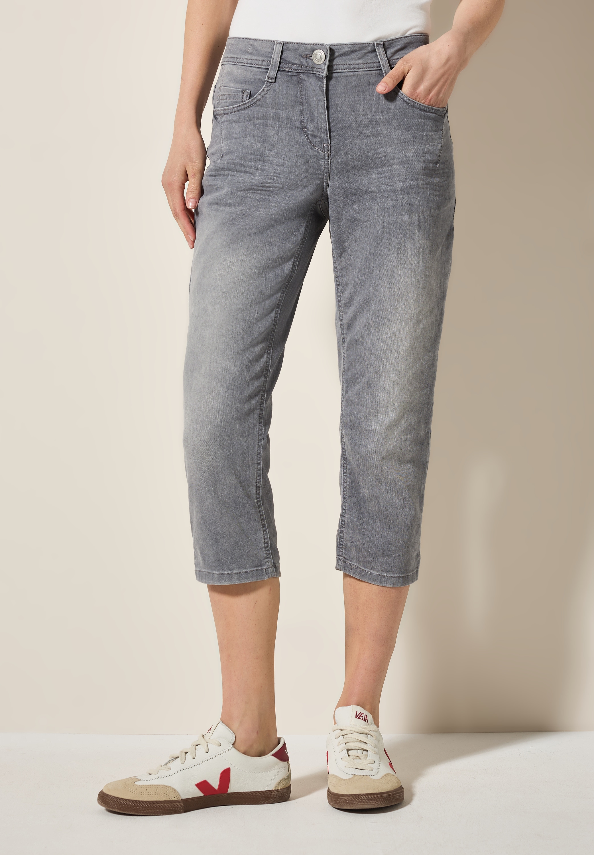 Cecil Slim-fit-Jeans, mit hellgrauer Waschung