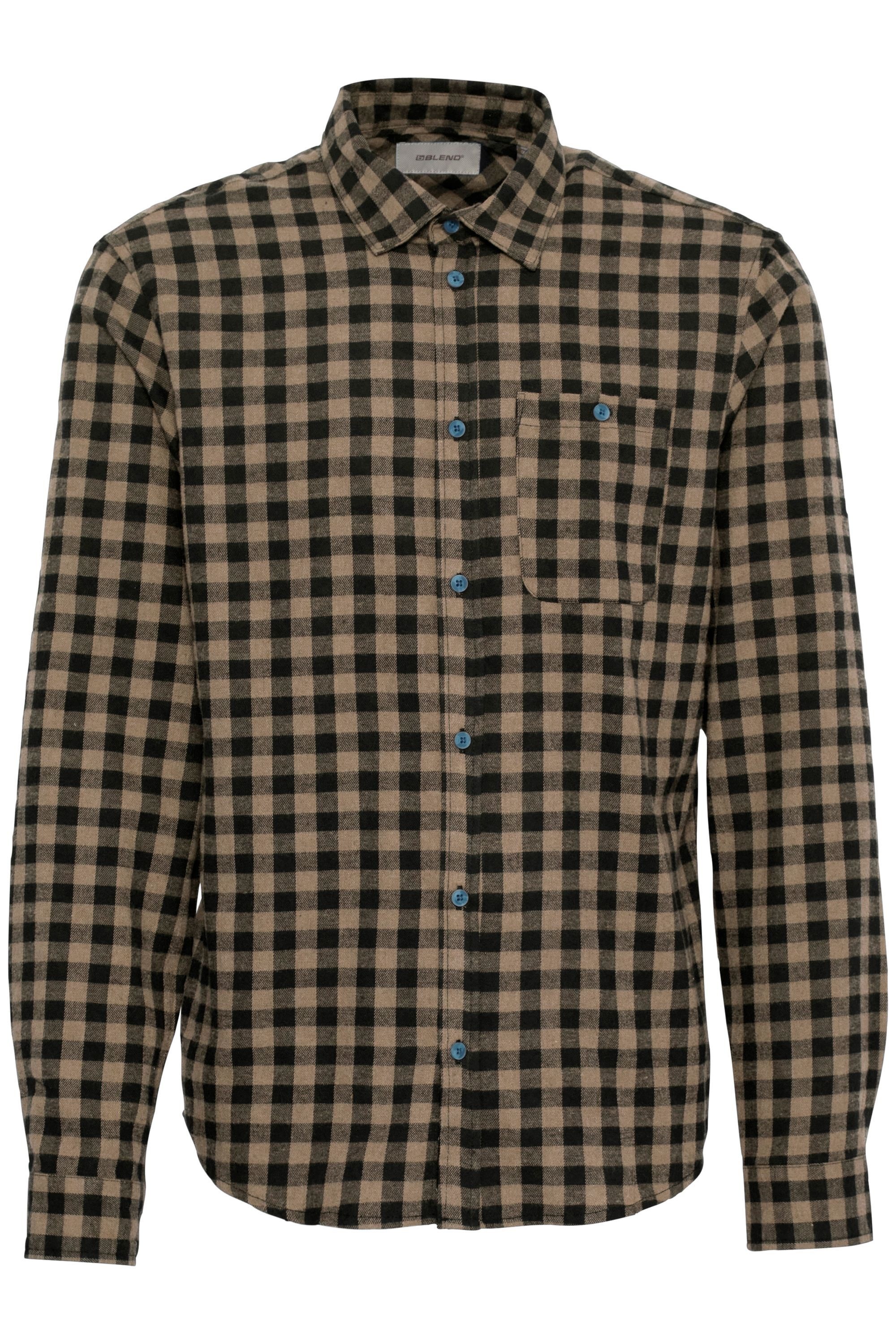 Blend Langarmhemd "BHShirt", Lässiges kariertes Langarmhemd mit Brusttasche günstig online kaufen
