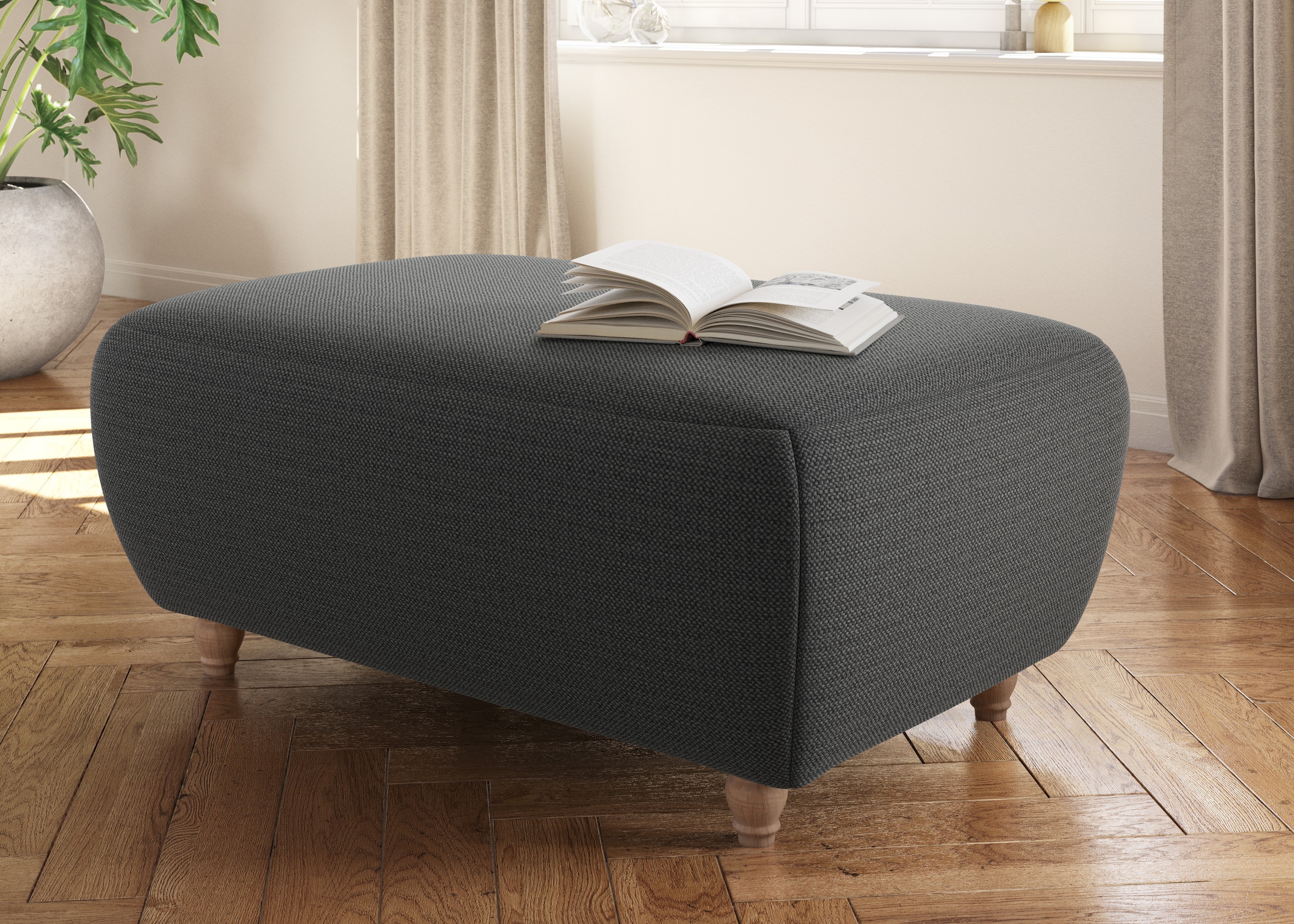 Home affaire Polsterhocker "Boston" 1 tlg. in 4 Bezugsqualitäten, auch in N günstig online kaufen