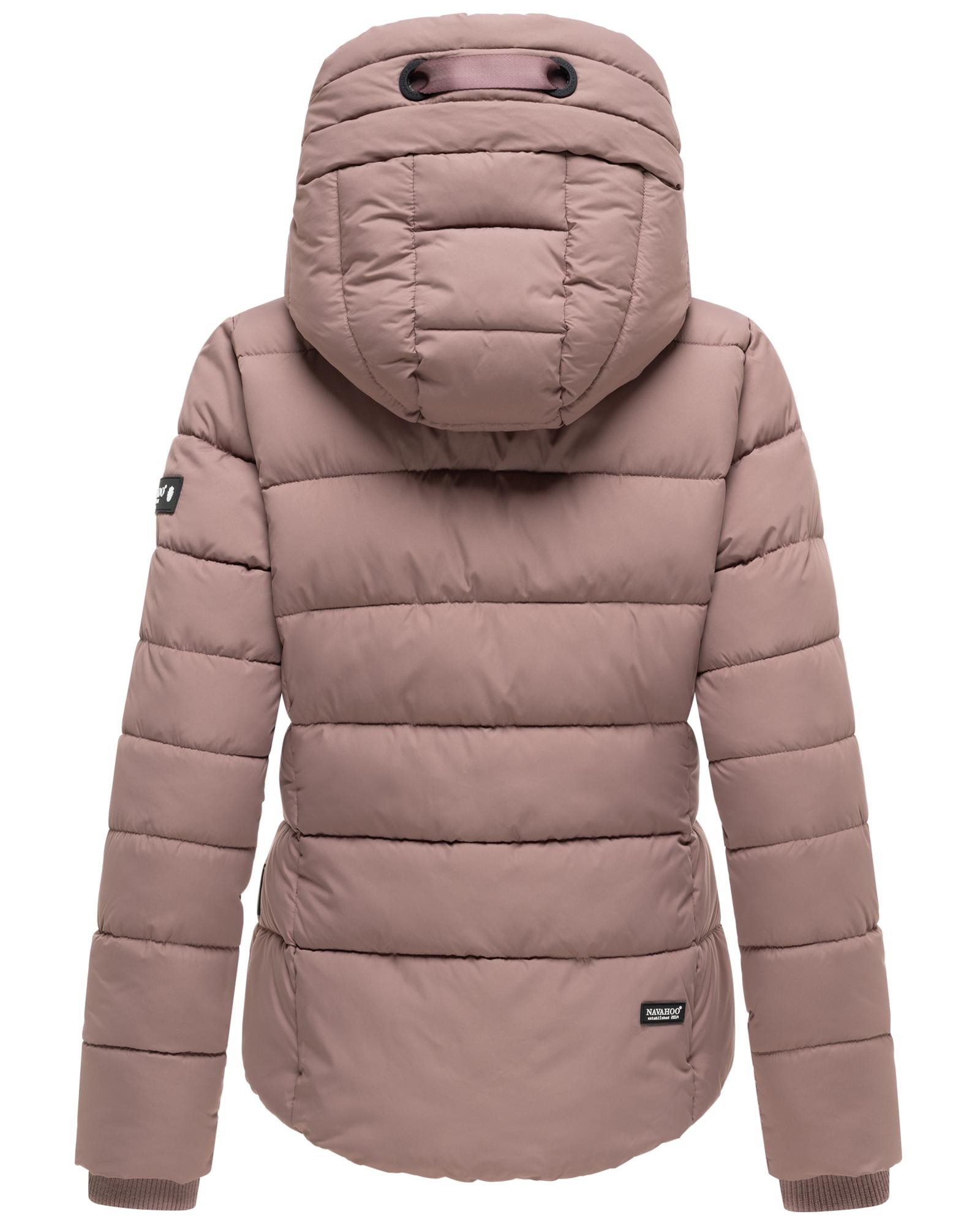 Navahoo Steppjacke »Amayaa« mit Kapuze stylische Damen Winterjacke mit coolen Applikationen