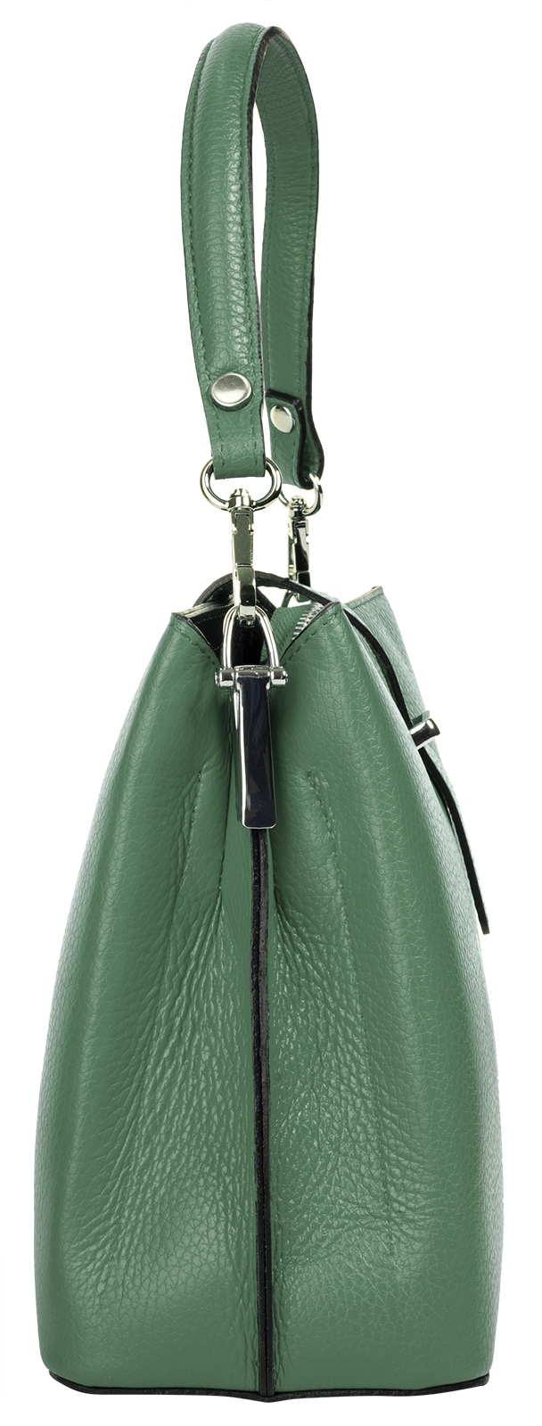Cluty Henkeltasche, echt Leder, Made in Italy
